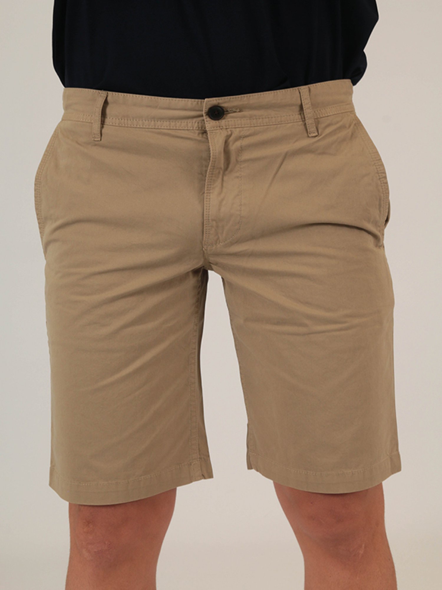 BOSS ORANGE ΒΕΡΜΟΥΔΑ CHINO SCHINO REGULAR FIT ΜΠΕΖ