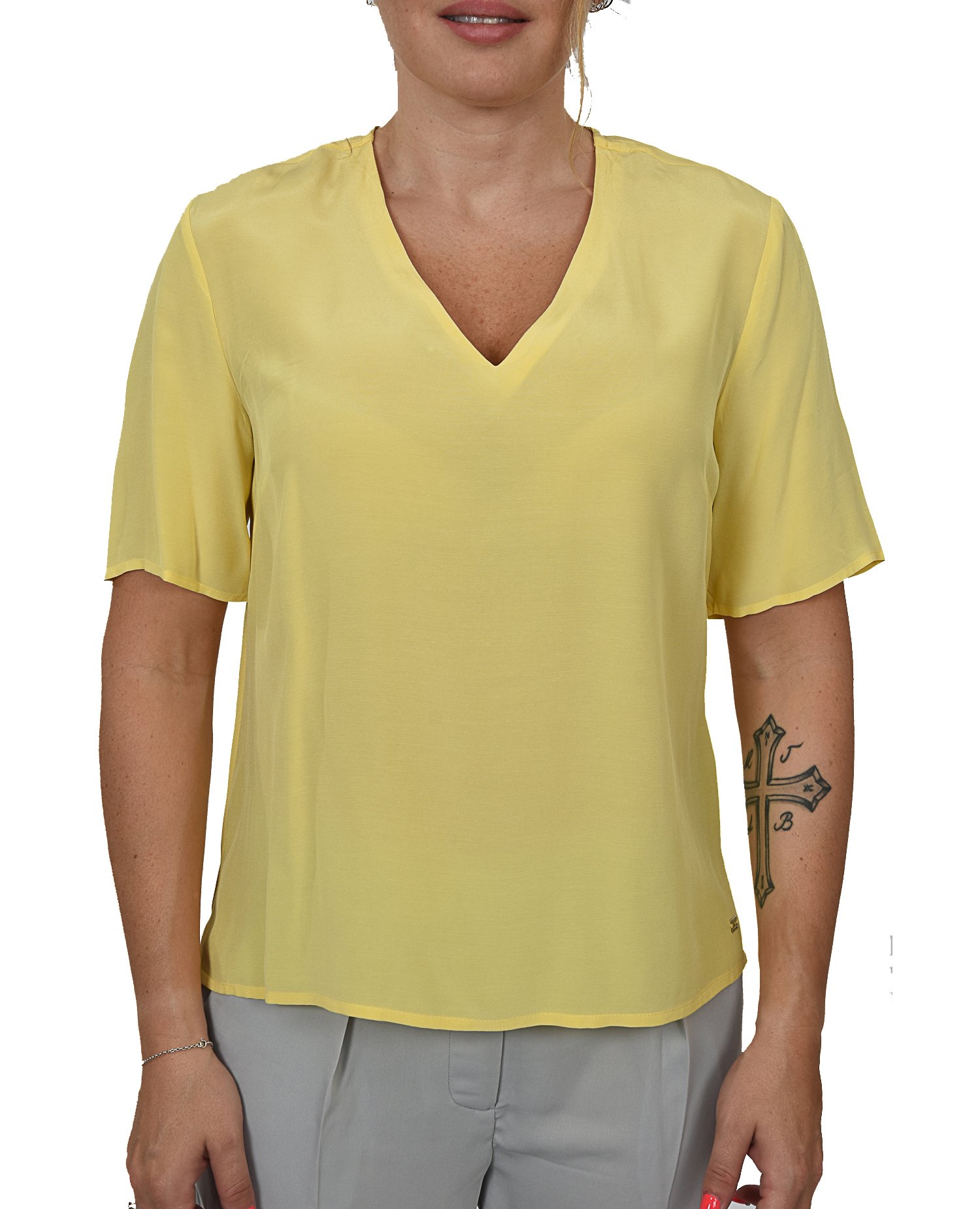 TOMMY HILFIGER TOP V NECK HOGGAN ΚΙΤΡΙΝΟ