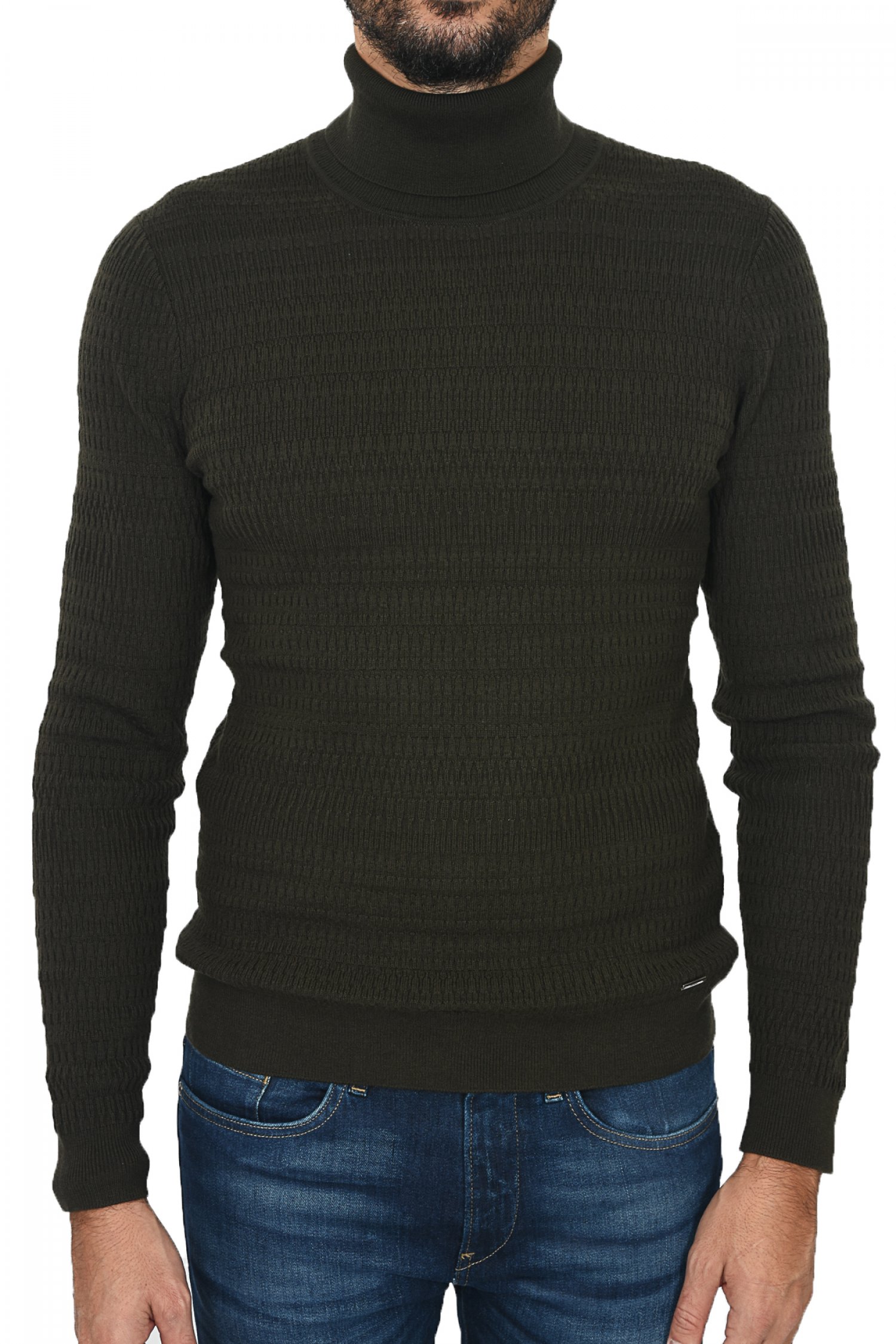 HUGO ΠΛΕΚΤΟ TURTLENECK SMAXIM ΛΑΔΙ