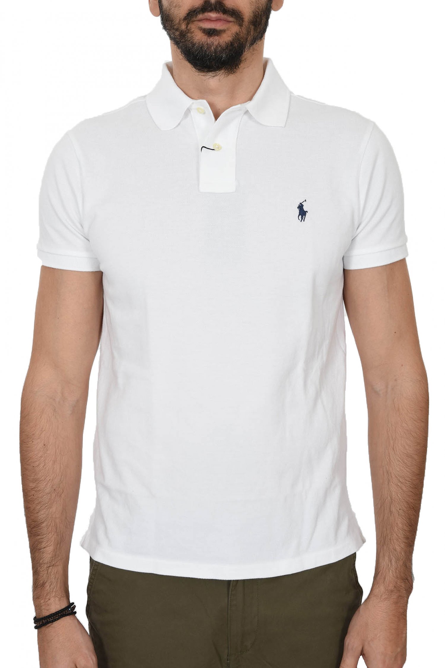RALPH LAUREN POLO CUSTOM SLIM FIT BSR ΛΕΥΚΟ