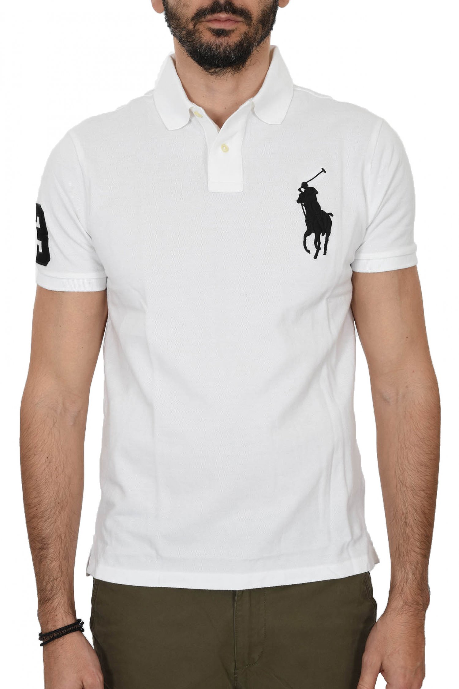 RALPH LAUREN POLO CUSTOM SLIM FIT BIG PONY ΛΕΥΚΟ