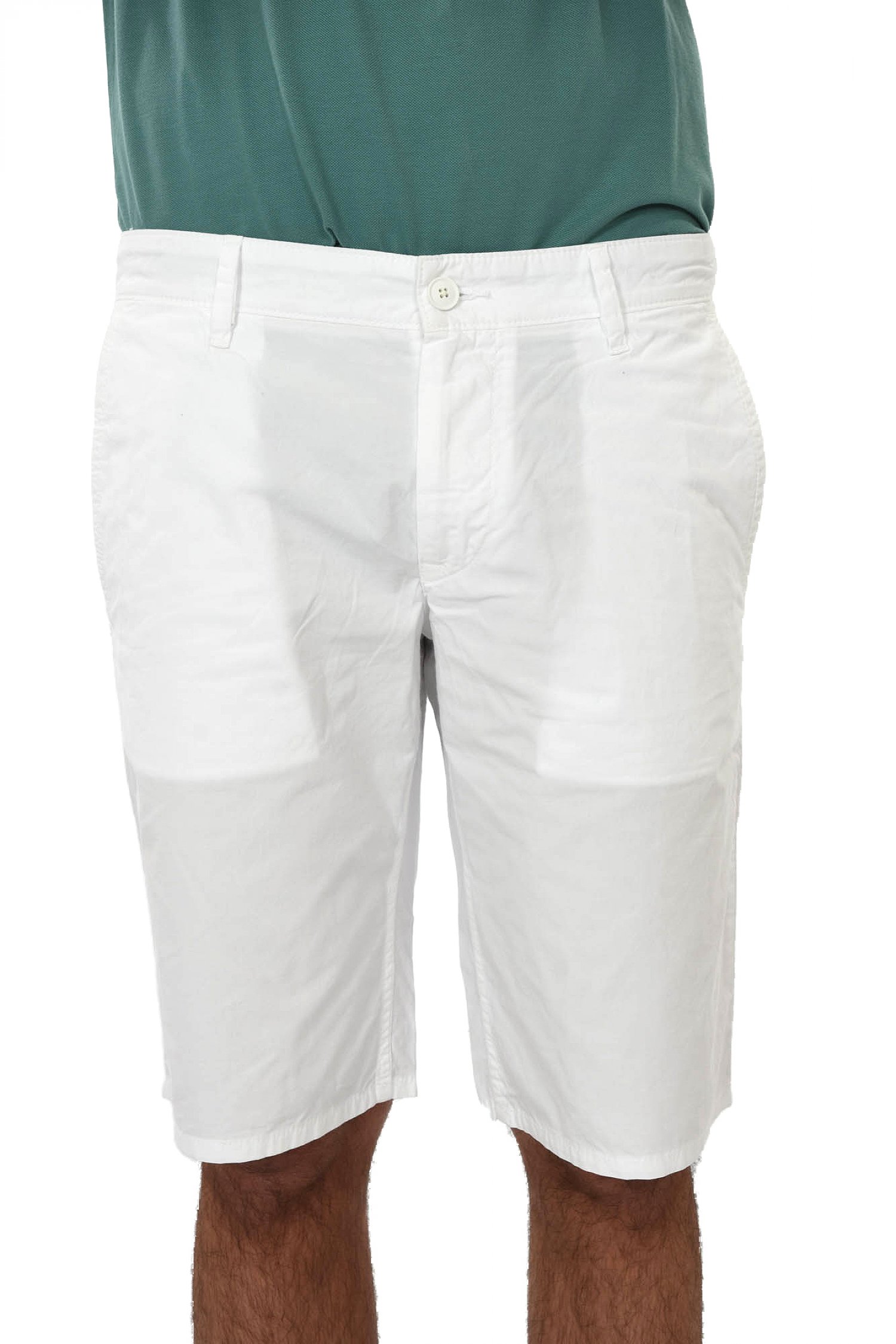 BOSS CASUAL ΒΕΡΜΟΥΔΑ CHINO SCHINO-REGULAR SHORT ΛΕΥΚΟ