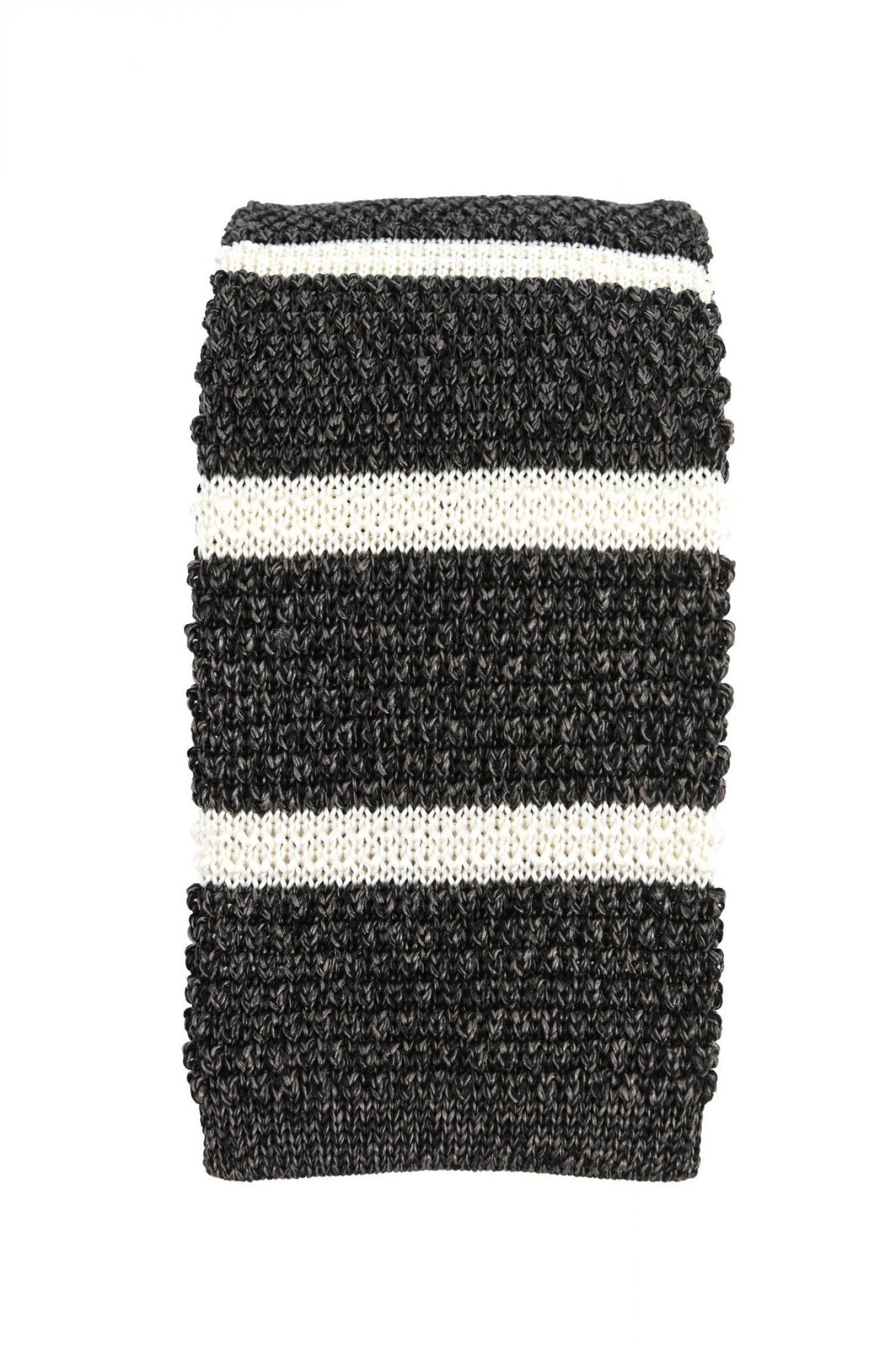 BOSS BUSINESS ΓΡΑΒΑΤΑ 7.5CM ΠΛΕΚΤΗ ΓΚΡΙ-ΛΕΥΚΟ