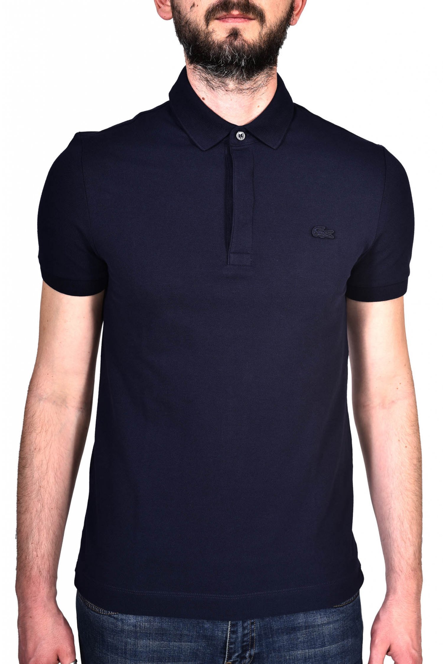 LACOSTE POLO PARIS REGULAR FIT ΜΠΛΕ