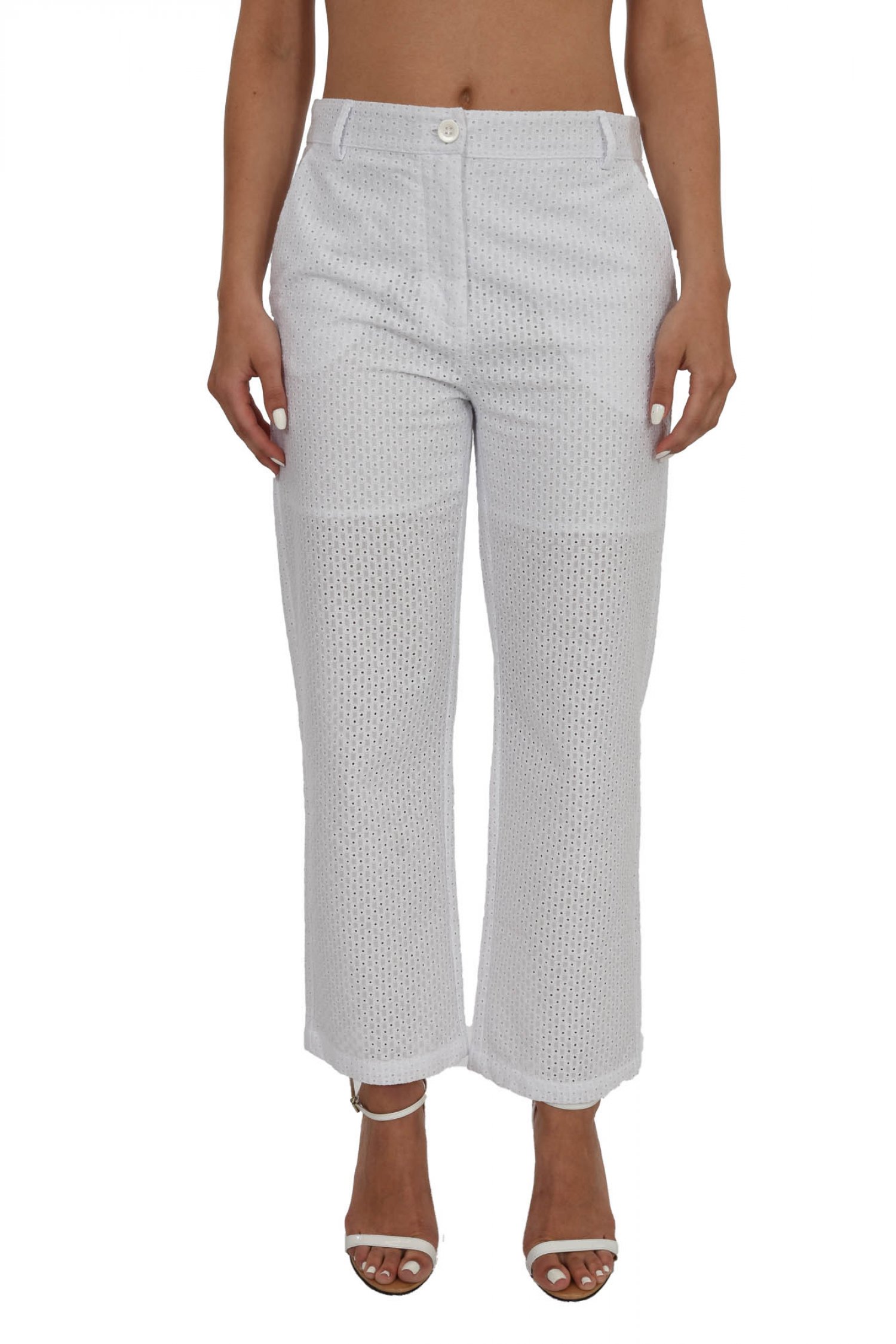 MARELLA ΠΑΝΤΕΛΟΝΙ CROPPED NIL ΛΕΥΚΟ