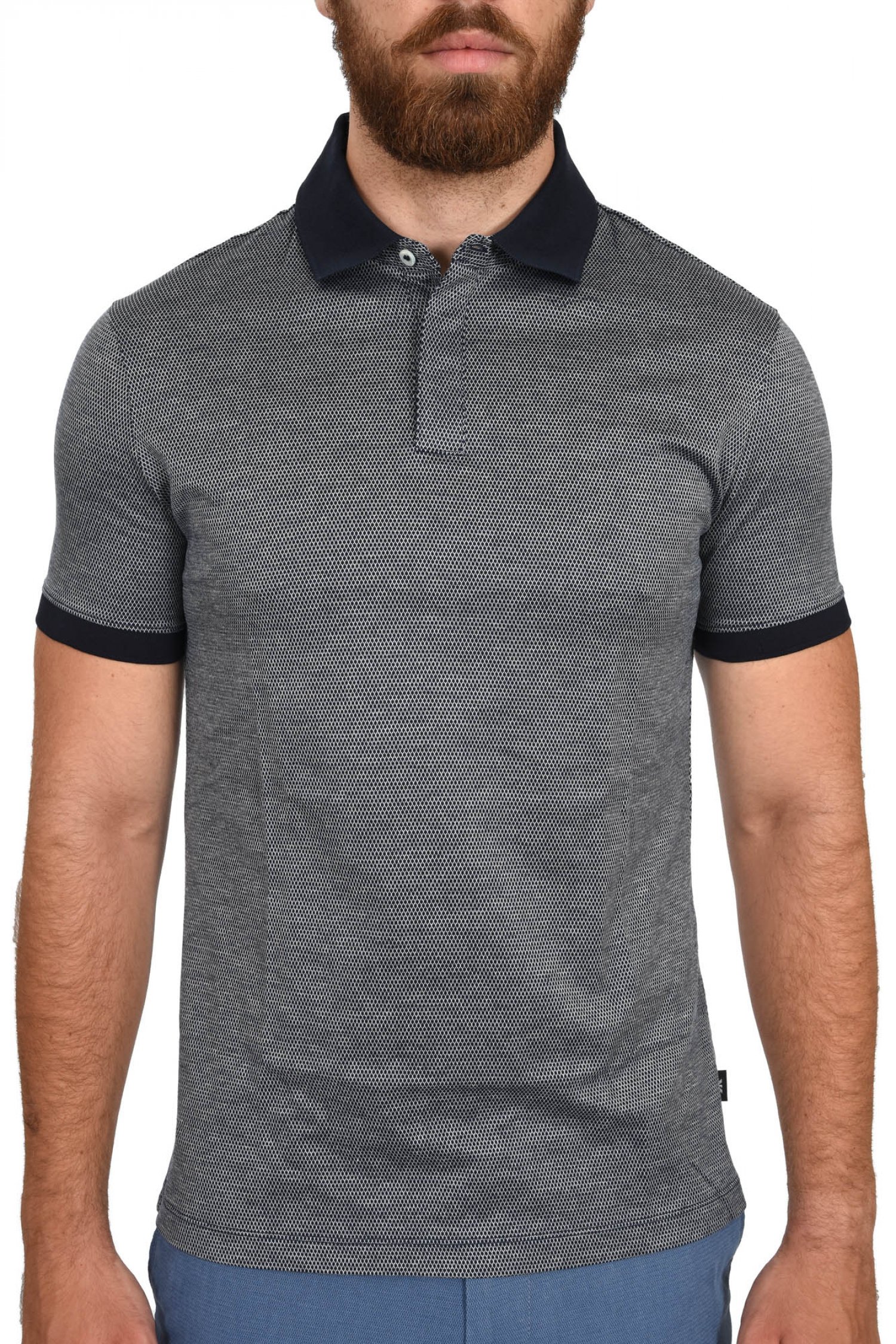EMPORIO ARMANI POLO ΜΙΚΡΟΣΧΕΔΙΟ ΜΠΛΕ
