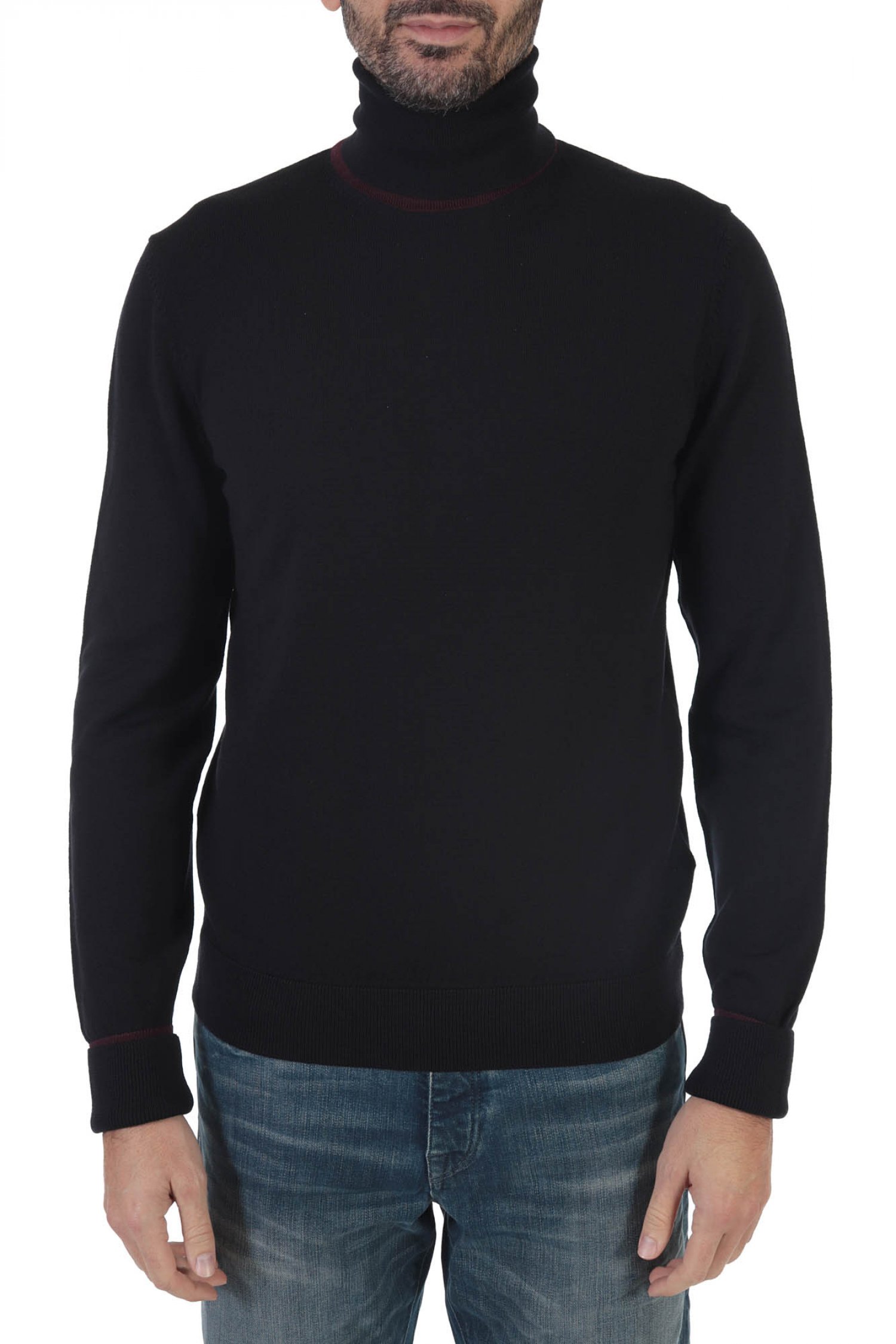 BOSS BUSINESS ΠΛΕΚΤΟ TURTLE NECK BONARDO ΜΠΛΕ