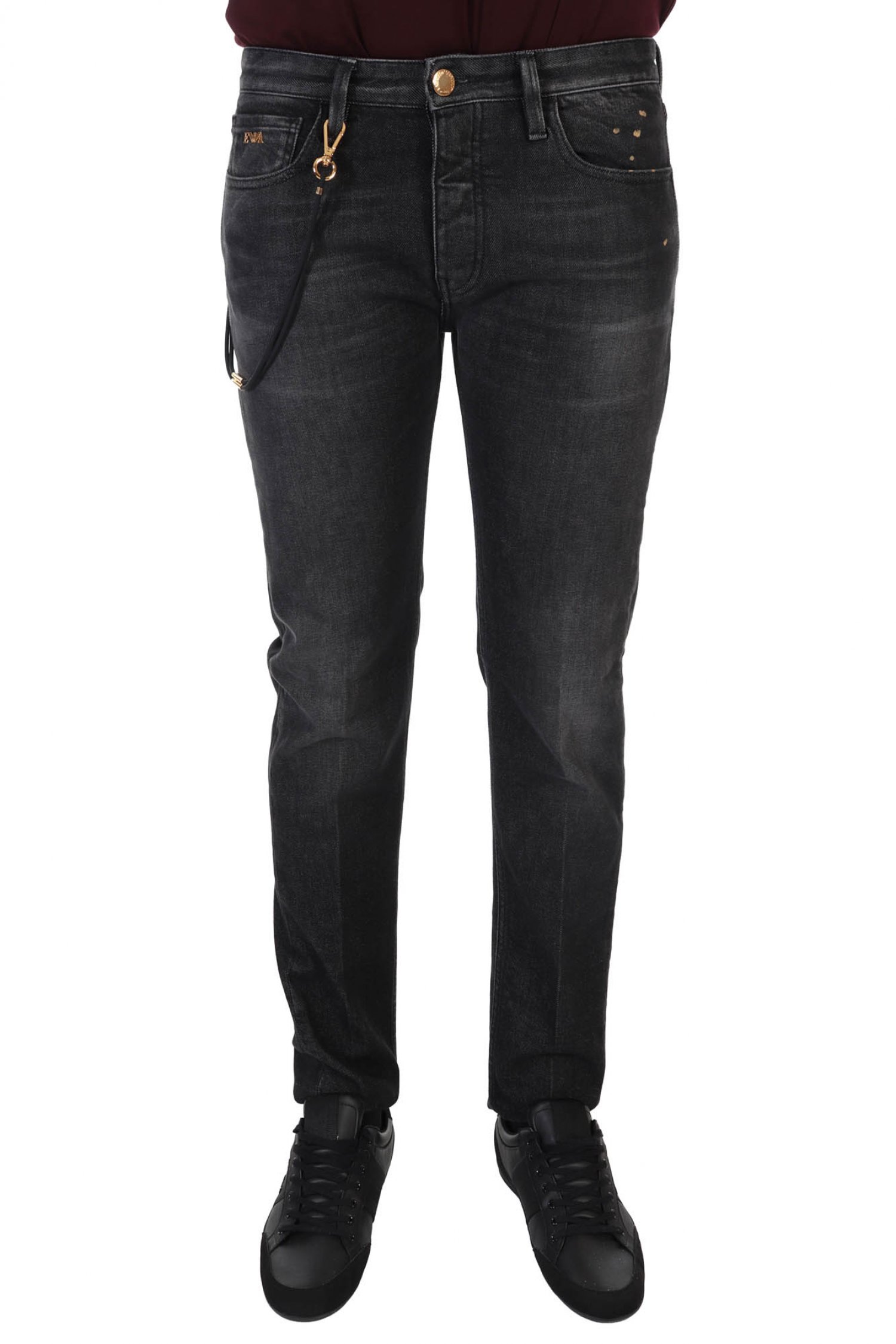 EMPORIO ARMANI ΠΑΝΤΕΛΟΝΙ JEANS J75 SLIM FIT GOLD SERIES ΜΑΥΡΟ