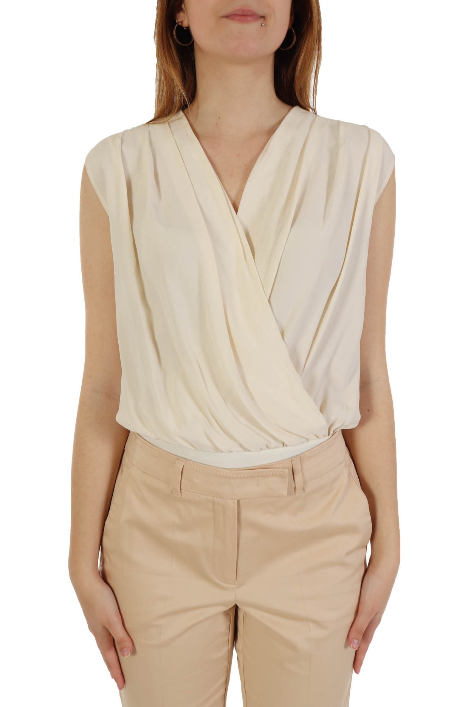 PINKO TOP INEZ BODY ΚΡΟΥΑΖΕ ΕΚΡΟΥ