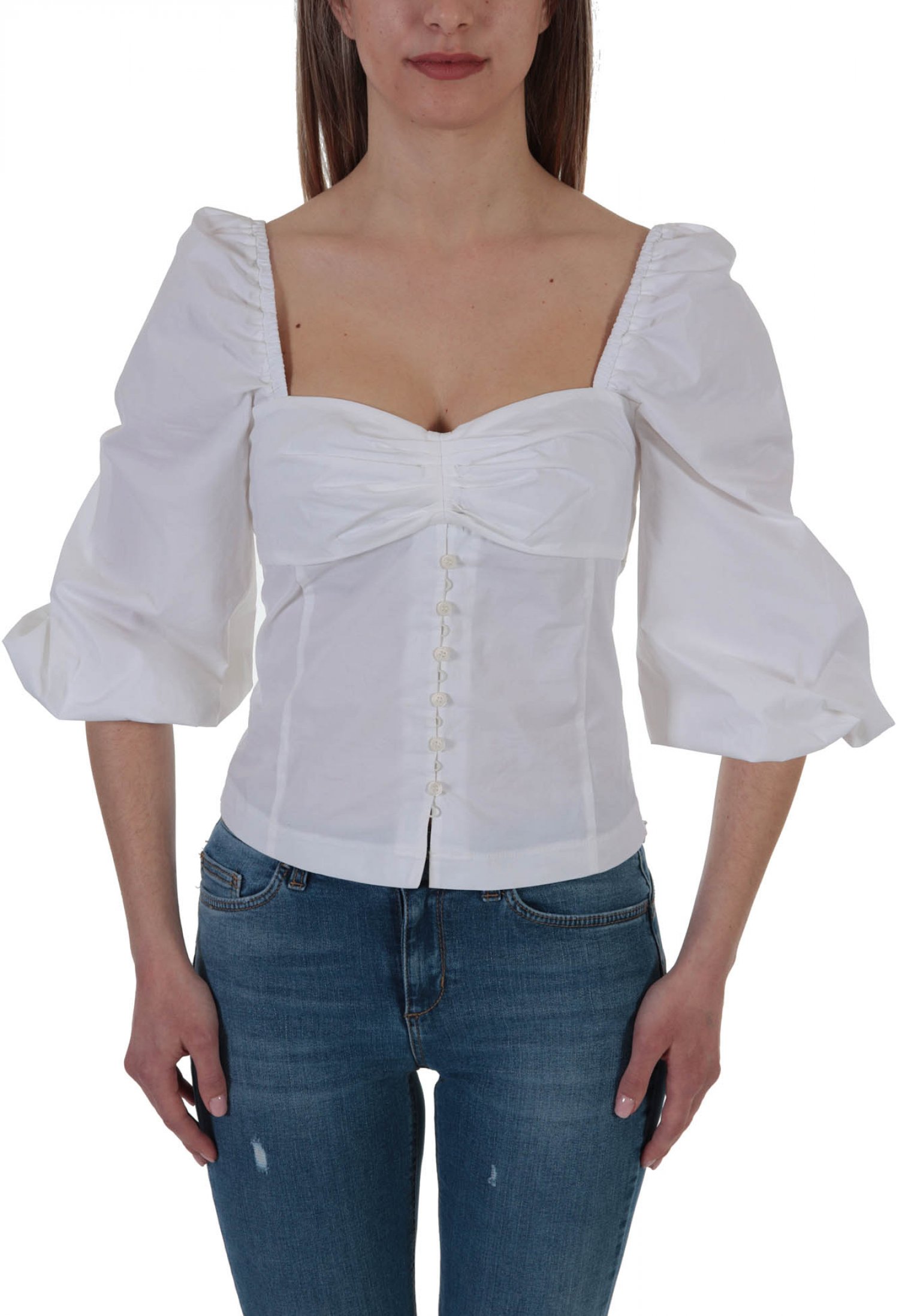 PINKO KAPPA ΜΠΛΟΥΖΑ ΣΟΥΡΑ ΜΑΝΙΚΙ ΛΕΥΚΟ