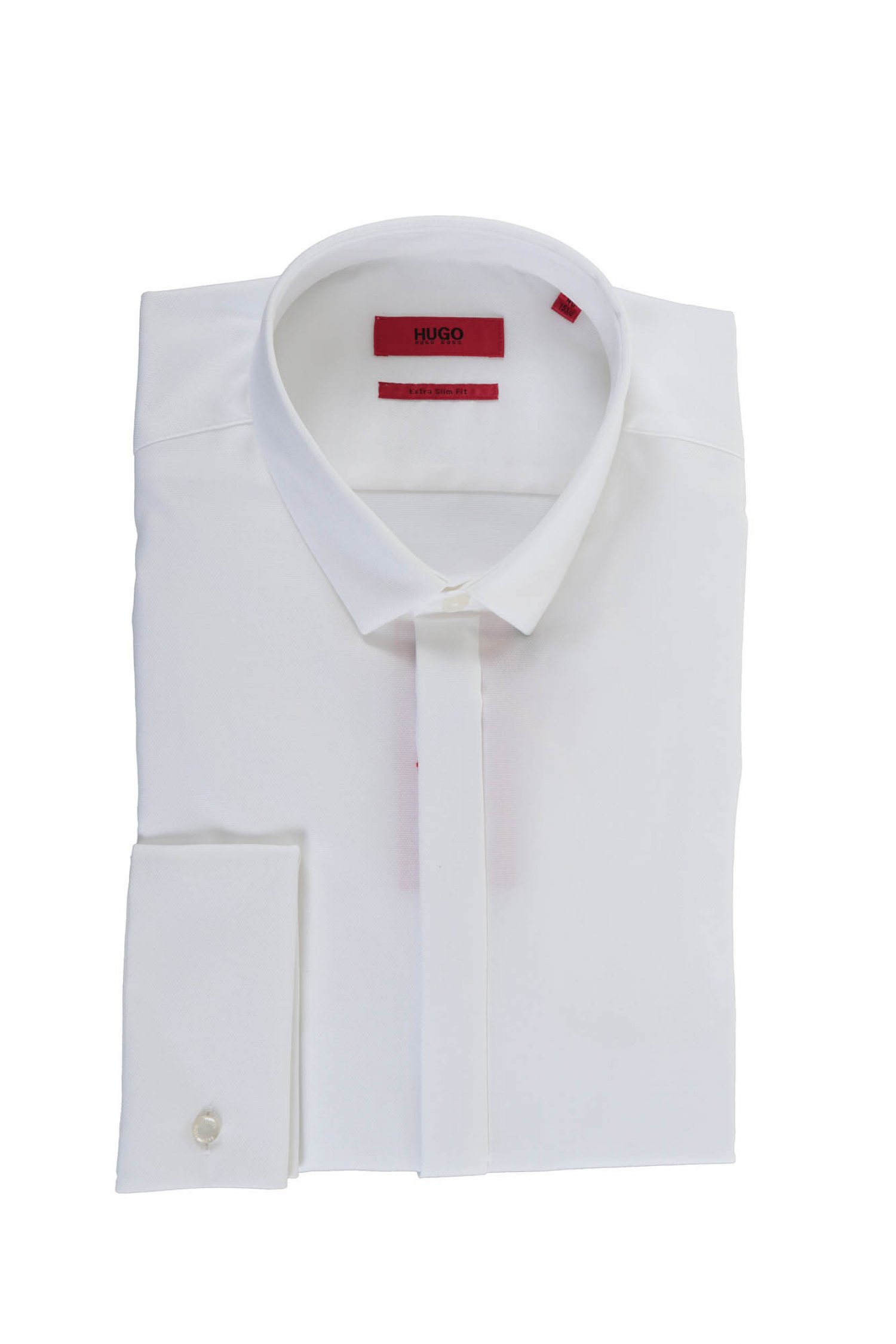 HUGO ΠΟΥΚΑΜΙΣΟ ΜΙΚΡΟΣΧΕΔΙΟ EXTRA SLIM FIT ΕJINAR ΛΕΥΚΟ