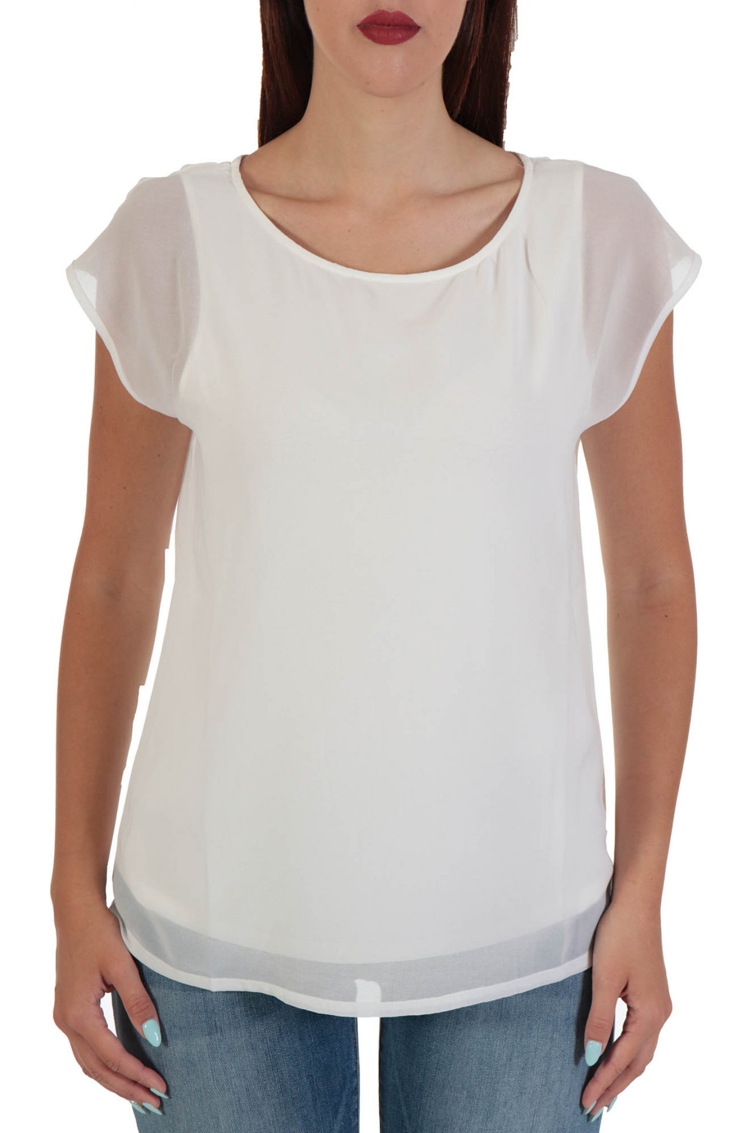 MARELLA TOP GENE ΔΙΠΛΟ ΔΙΑΦΑΝΕΙΑ ΛΕΥΚΟ