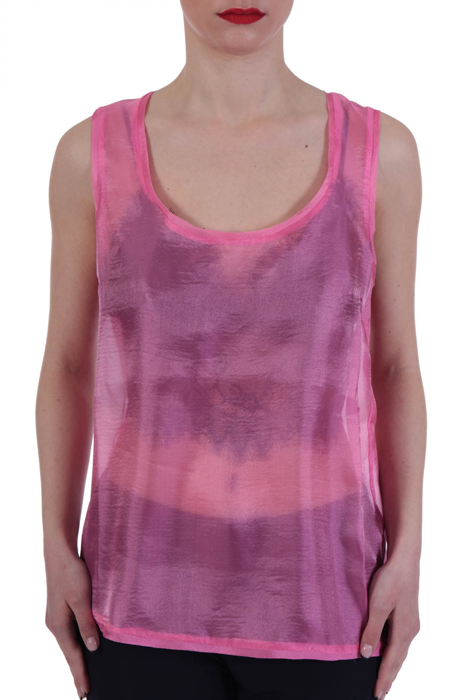 LIU-JO TOP LINGERIE ΜΠΟΥΣΤΟ ΔΑΝΤΕΛΑ ΦΟΥΞΙΑ