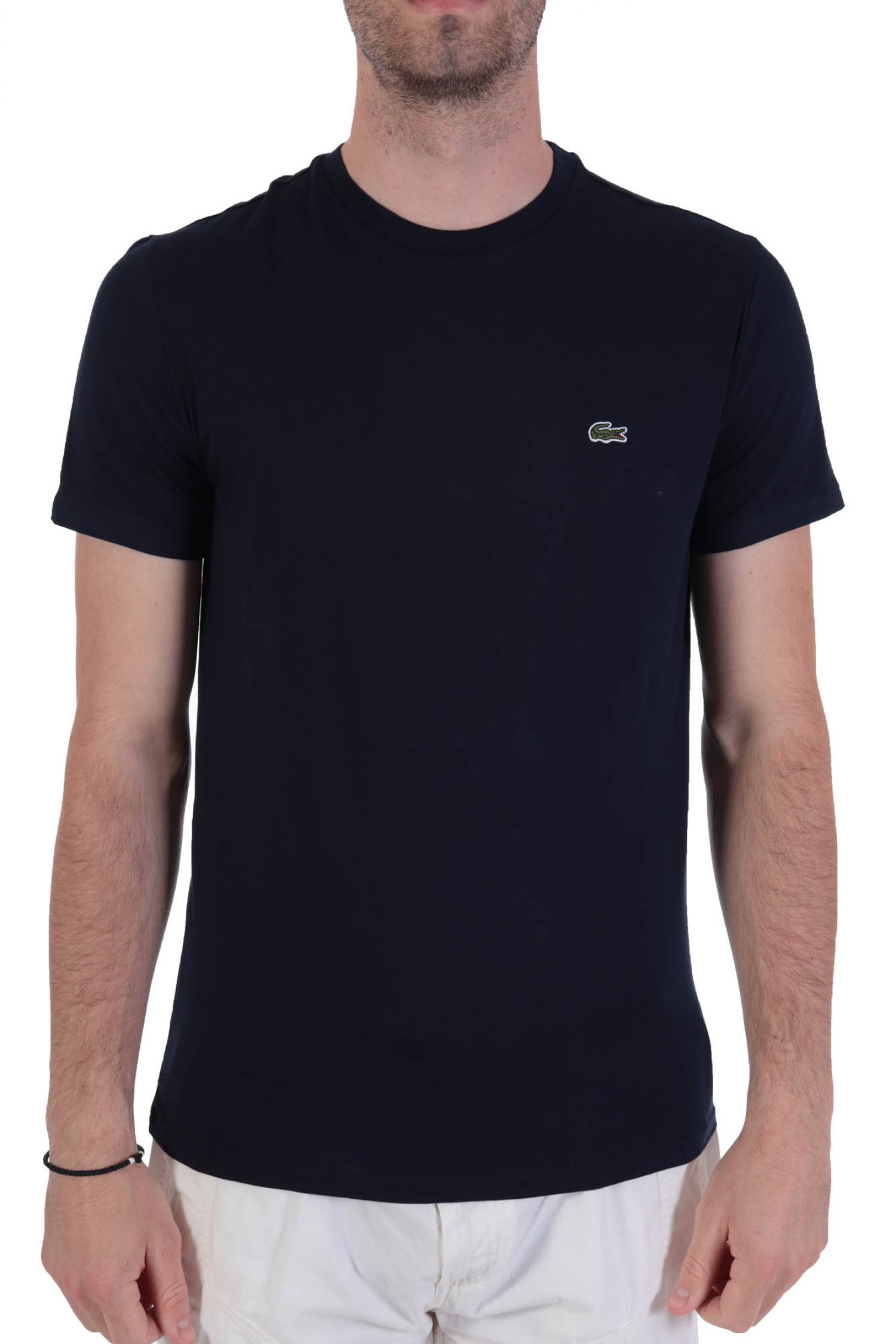LACOSTE T-SHIRT REGULAR FIT LOGO ΜΠΛΕ