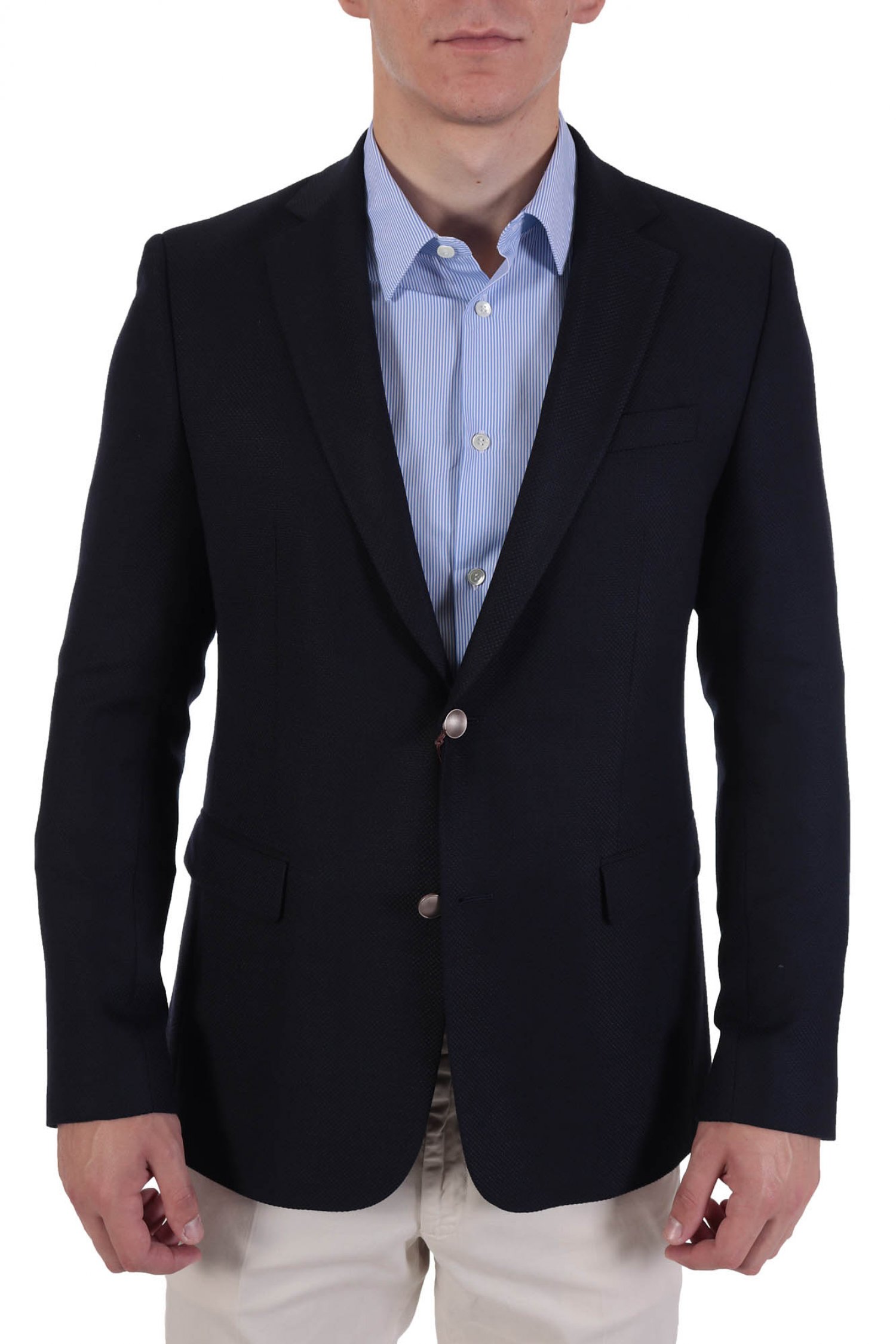 TOM FRANK TOM FRANK ΣΑΚΑΚΙ ΜΙΚΡΟΣΧΕΔΙΟ SUPER 130S REDA 1865 CF-ITALY ΜΠΛΕ