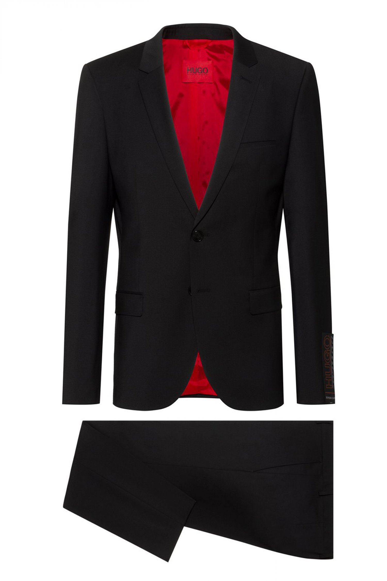 HUGO PERFORMANCE ΚΟΣΤΟΥΜΙ EXTRA SLIM FIT SUPER FLEX ART/HESTEN212X ΜΑΥΡΟ