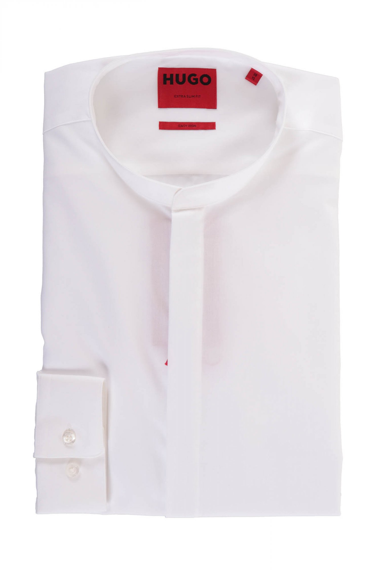 HUGO ΠΟΥΚΑΜΙΣΟ ΜΑΟ EXTRA SLIM FIT ENRIQUE EASY IRON ΛΕΥΚΟ