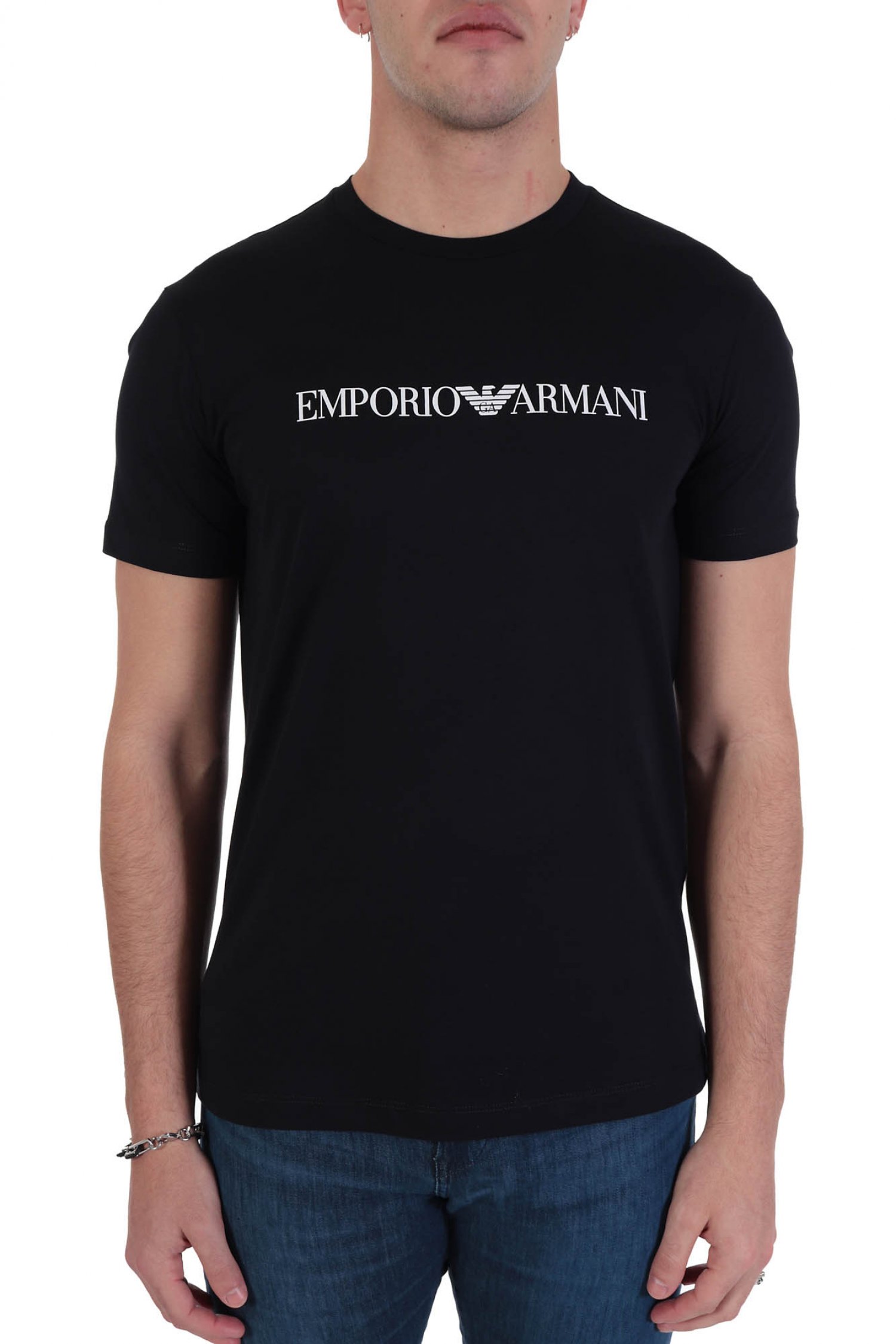 EMPORIO ARMANI T-SHIRT LOGO ΜΠΛΕ