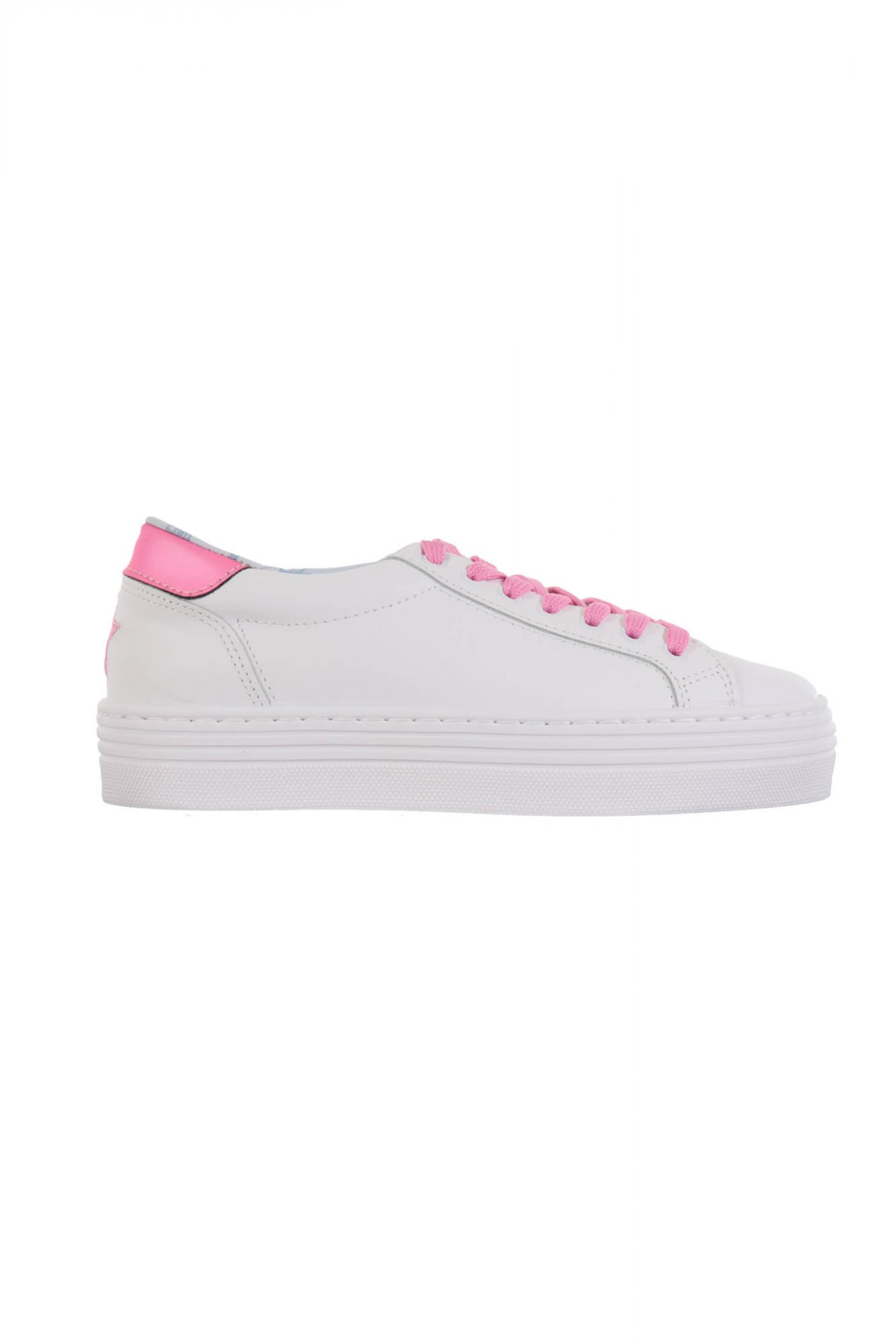 CHIARA FERRAGNI ΠΑΠΟΥΤΣΙΑ SNEAKERS STAR-PATCH LACE-UP ΛΕΥΚΟ/ΡΟΖ
