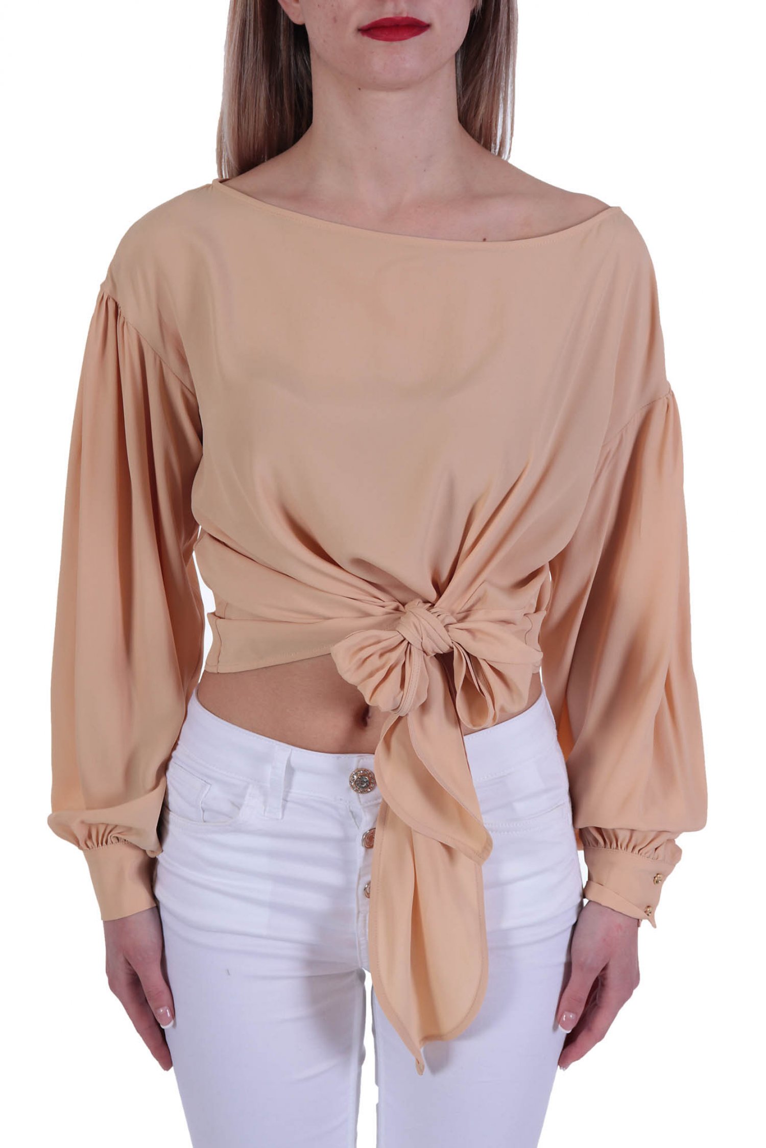PINKO TOP BOVOLONE BLUSA CREPE ΔΕΣΙΜΟ ΜΕΣΗ ΜΠΕΖ