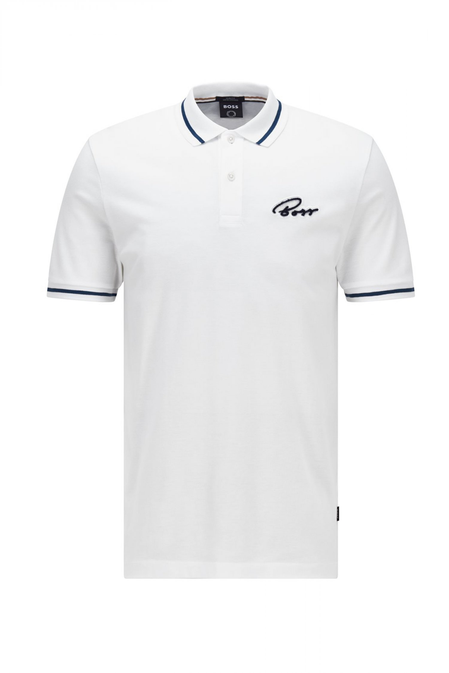 BOSS POLO SLIM FIT MERCERISED PHILLIPSON 106 ΛΕΥΚΟ