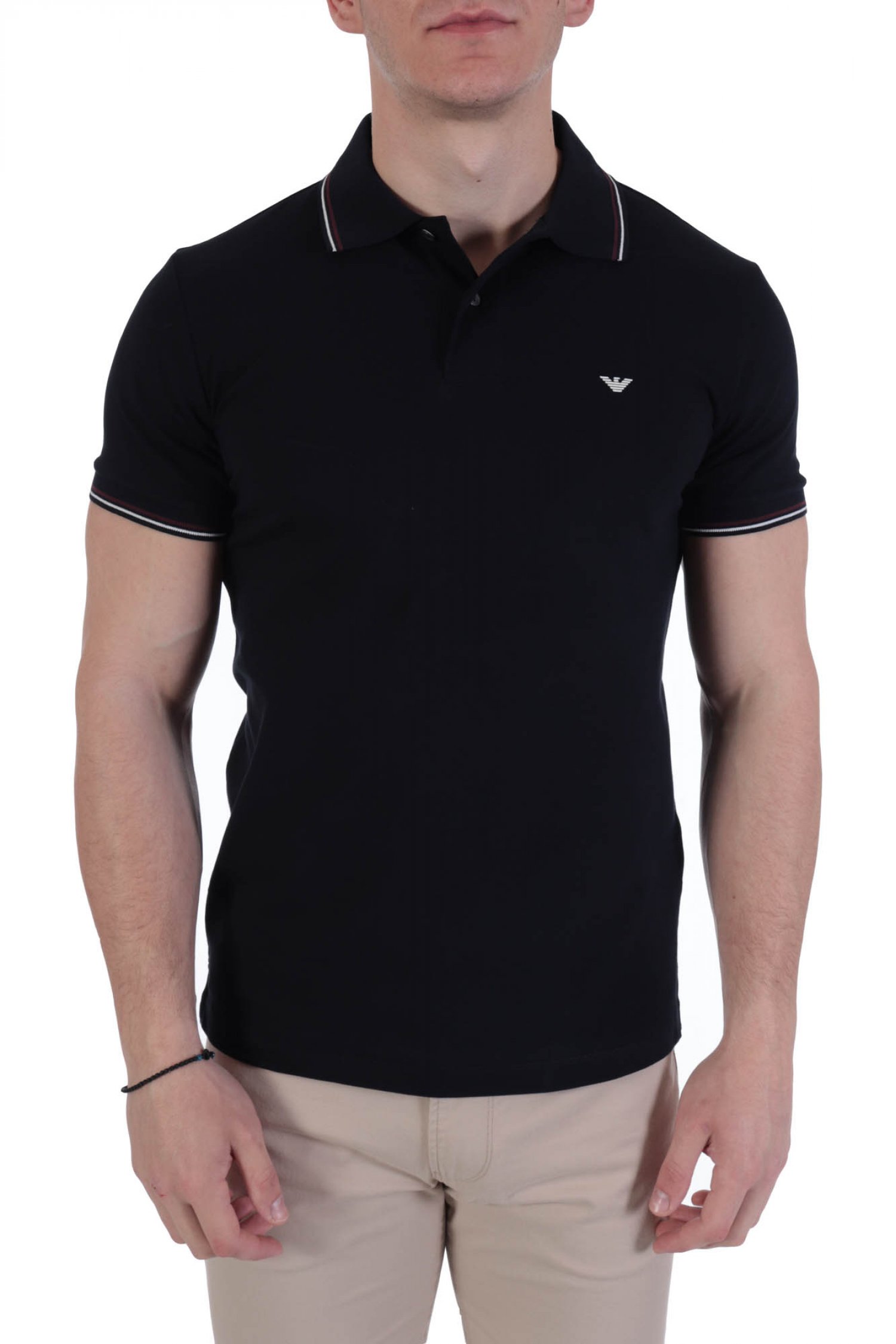 EMPORIO ARMANI POLO LOGO ESSENTIAL ΜΠΛΕ