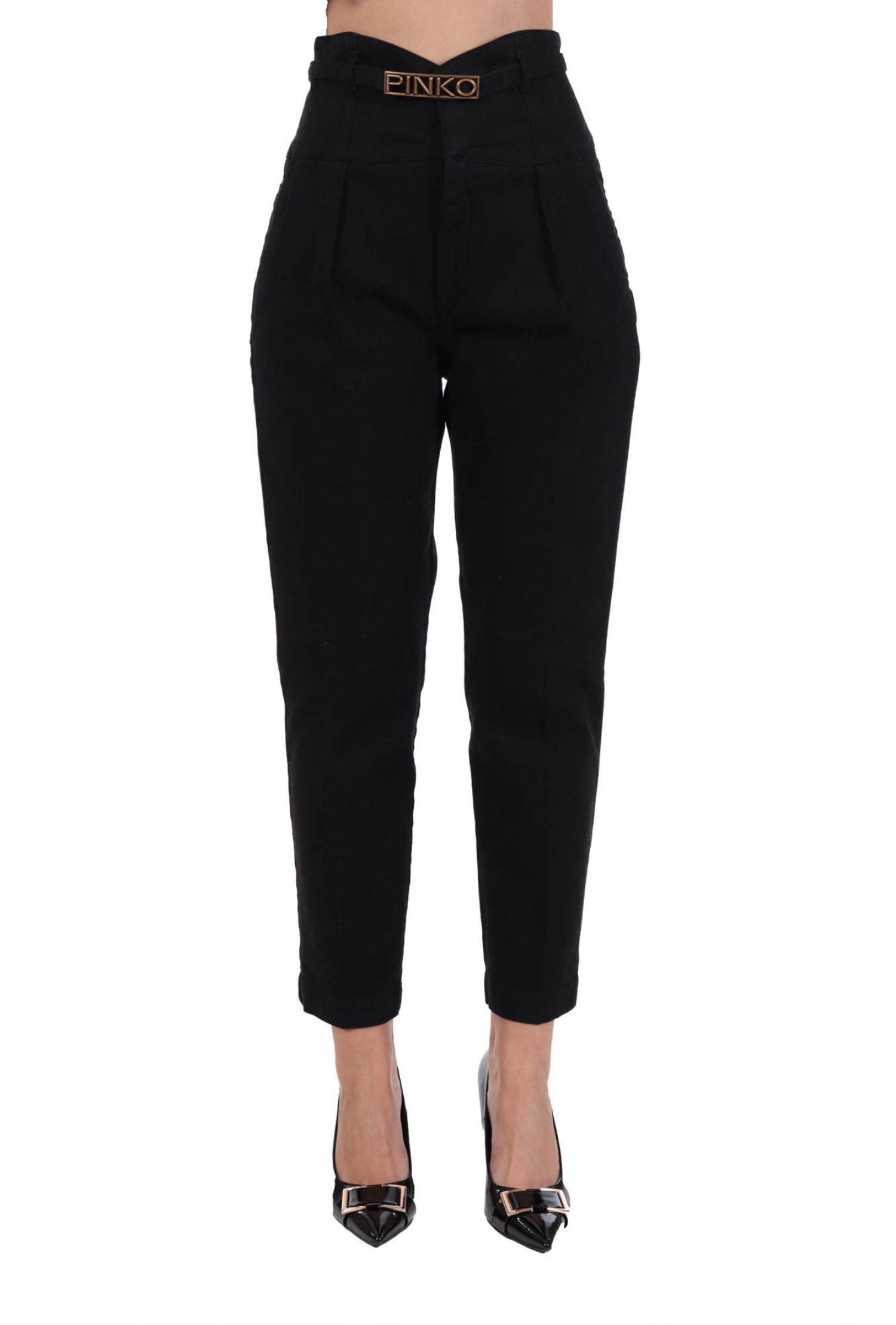 PINKO ΠΑΝΤΕΛΟΝΙ ARIEL 32 ΨΗΛΟΜΕΣΟ ΖΩΝΗ ΜΑΥΡΟ