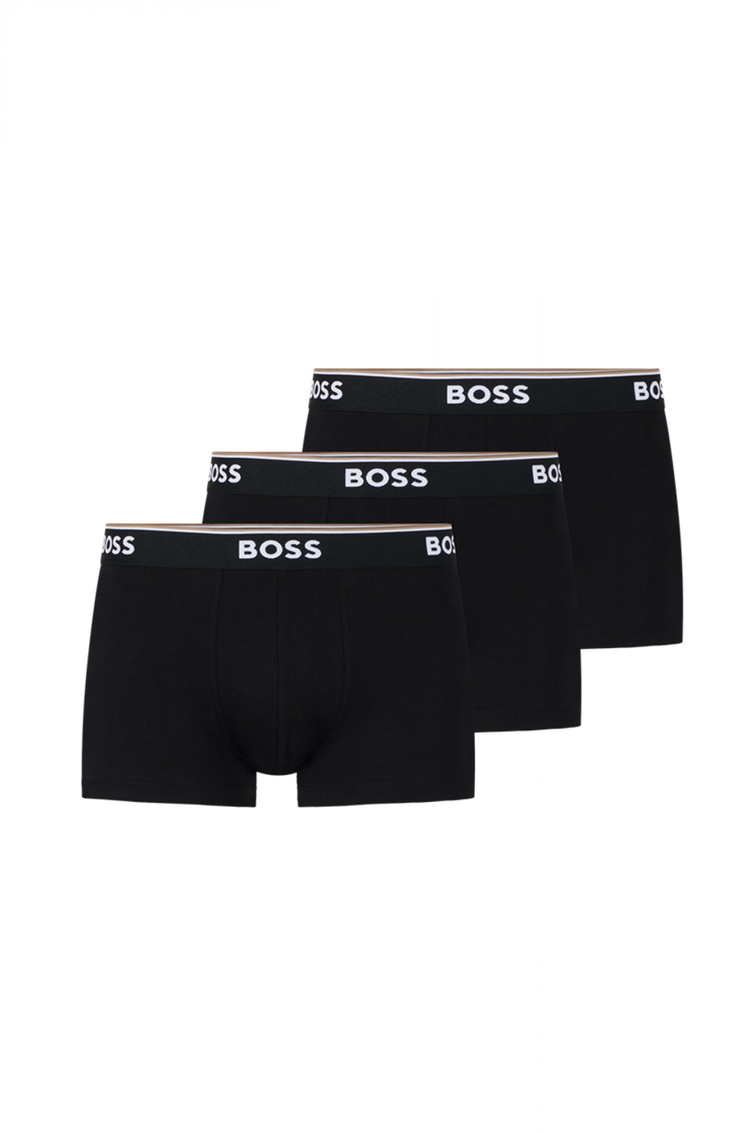 BOSS ΕΣΩΡΟΥΧΟ 3P POWER BOXER/TRUNK COTTON STRETCH ΜΑΥΡΟ