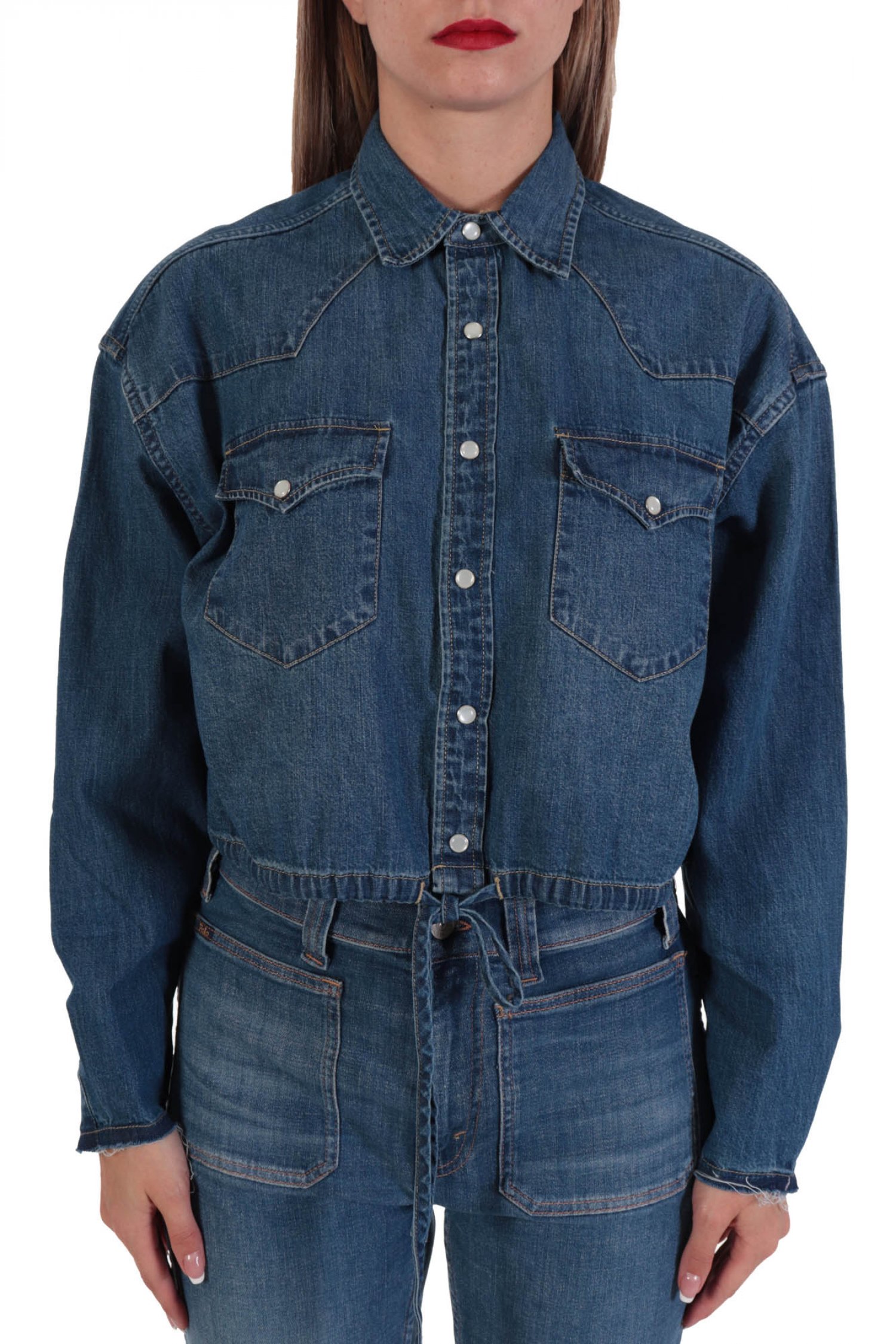 RALPH LAUREN ΠΟΥΚΑΜΙΣΟ JEANS ΣΟΥΡΑ ΤΕΛΕΙΩΜΑ ΜΠΛΕ