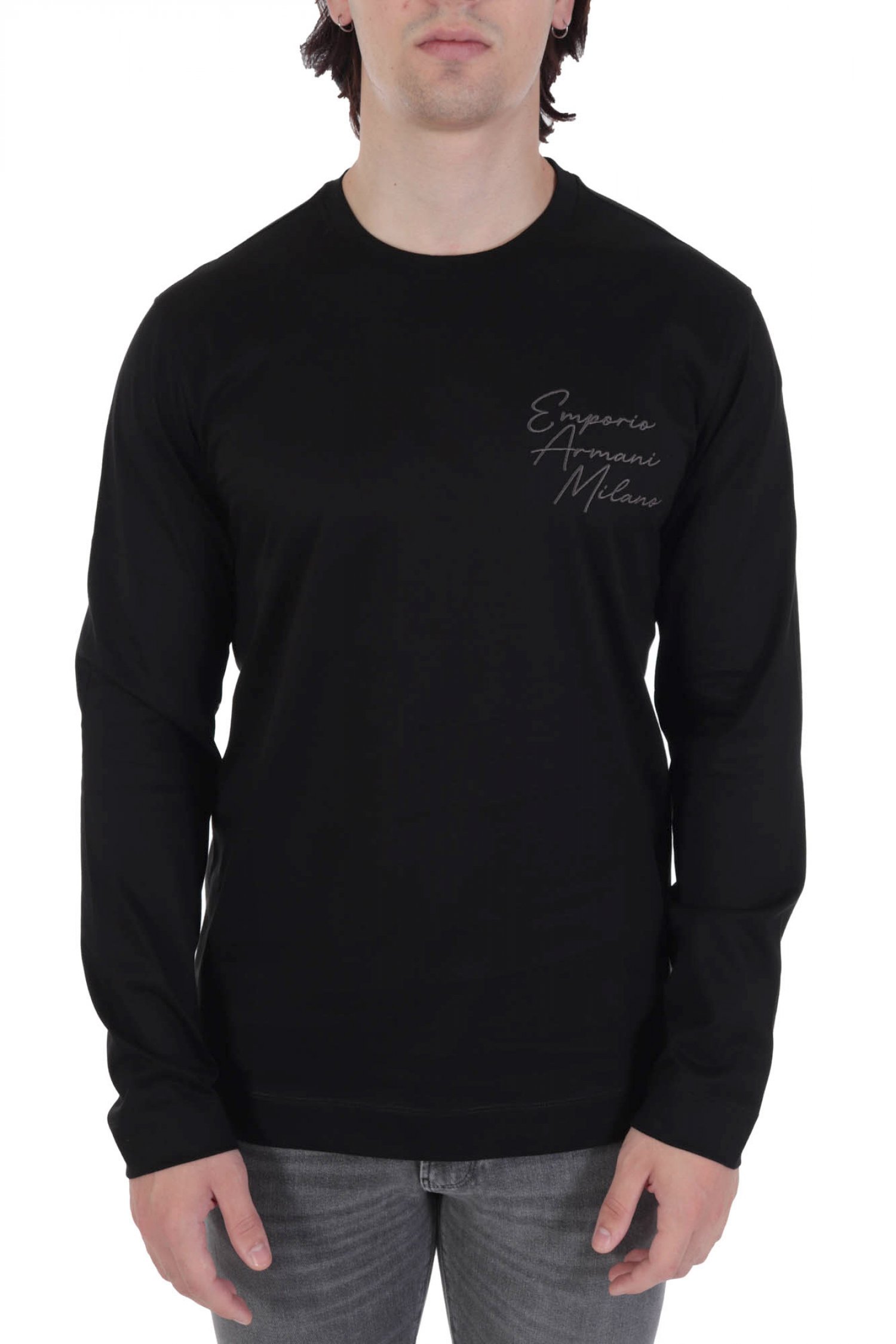 EMPORIO ARMANI T-SHIRT LOGO ΜΑΥΡΟ