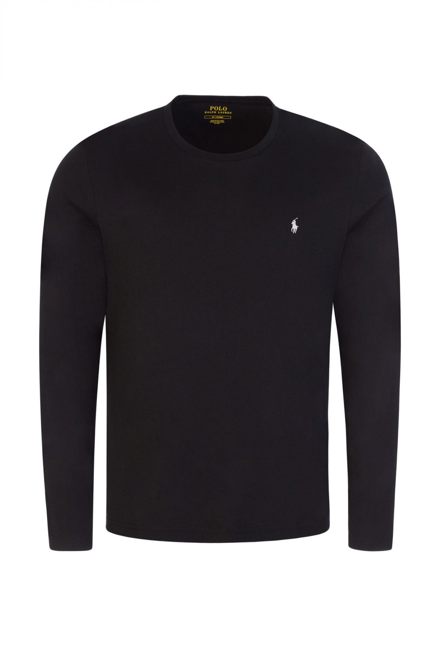 RALPH LAUREN SLEEP TOP T-SHIRT LOGO ΜΑΥΡΟ