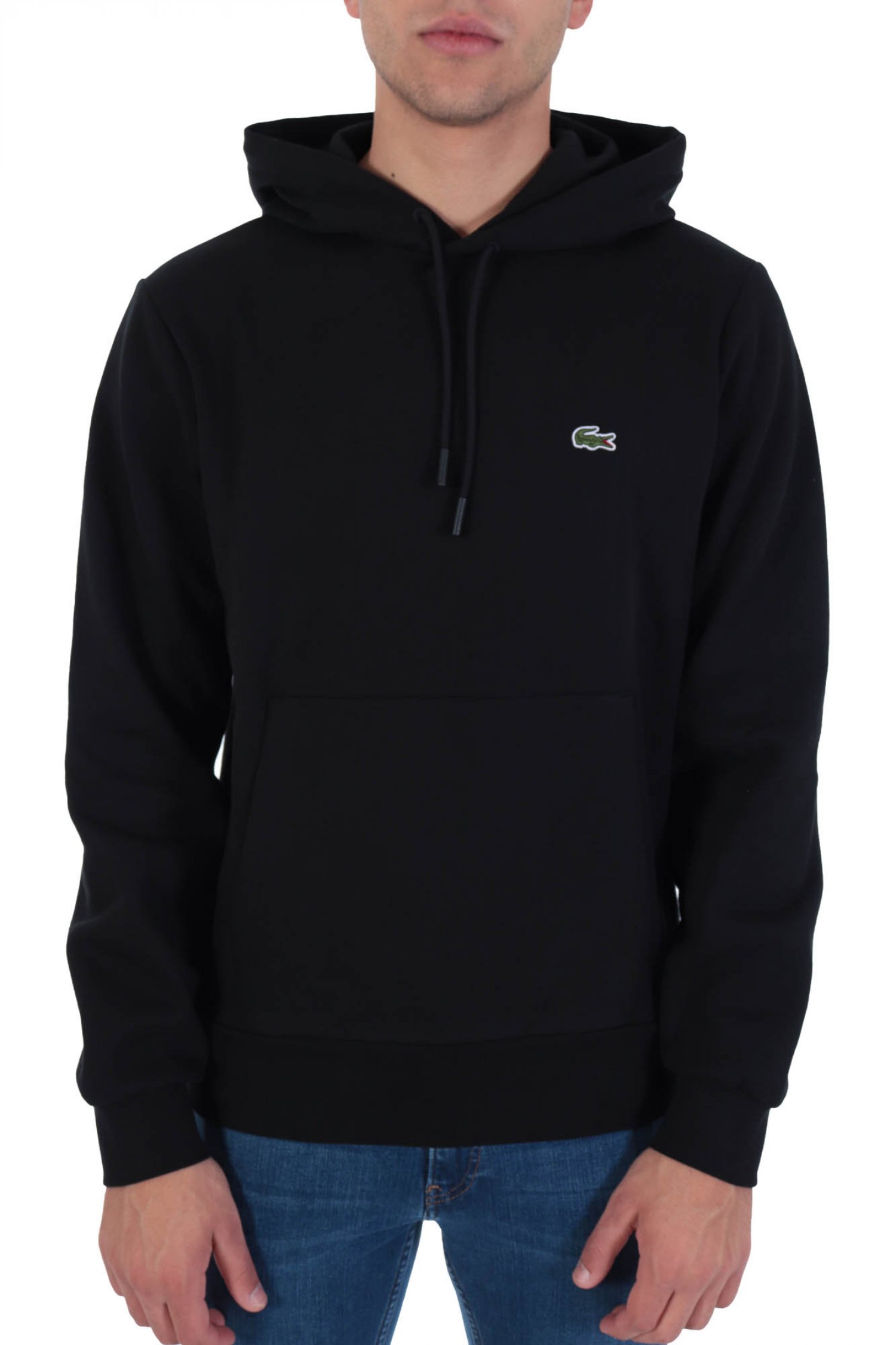LACOSTE ΦΟΥΤΕΡ HOODIE LOGO ΜΑΥΡΟ