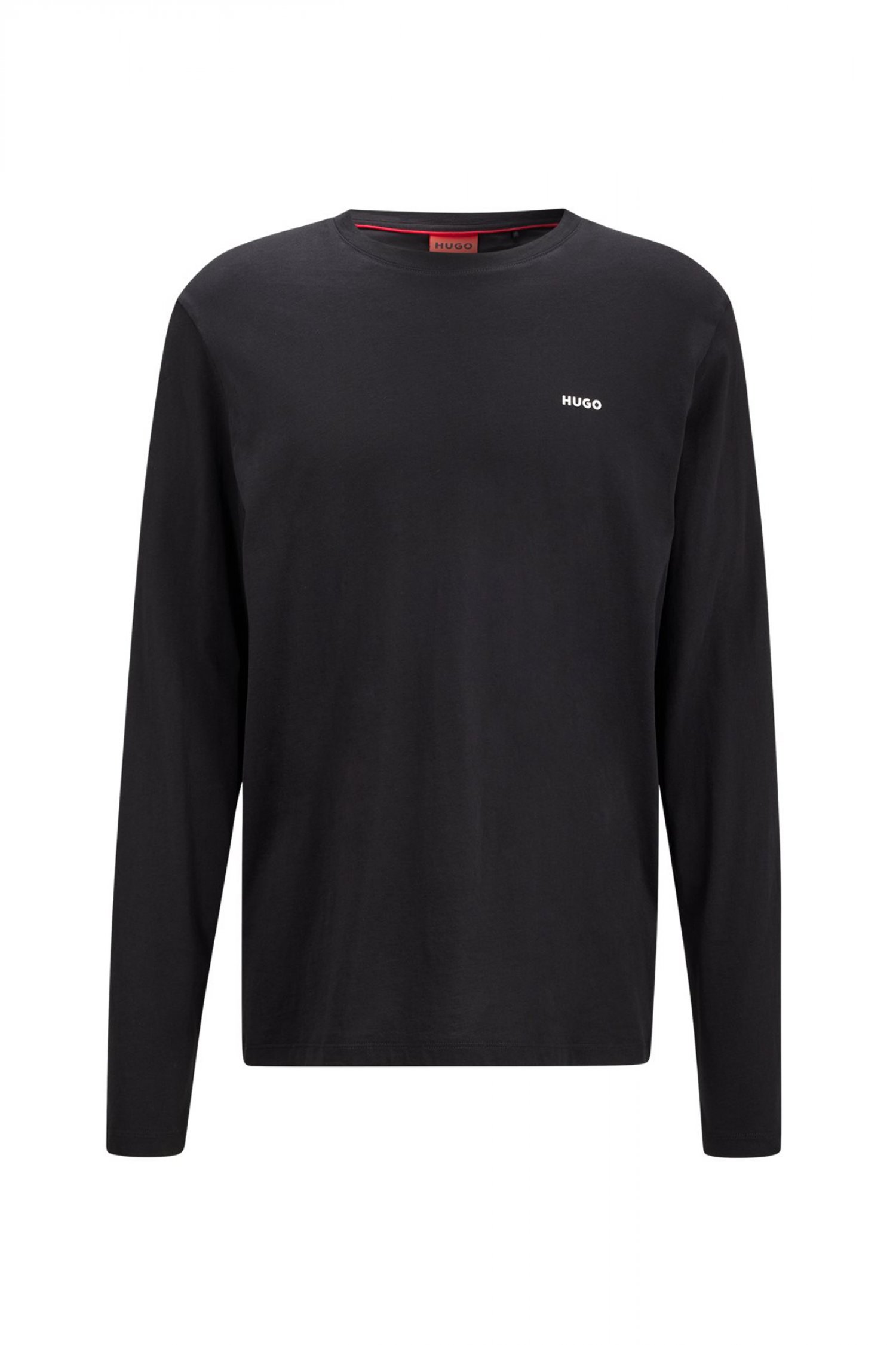 HUGO T-SHIRT DEROL222 ΜΑΥΡΟ