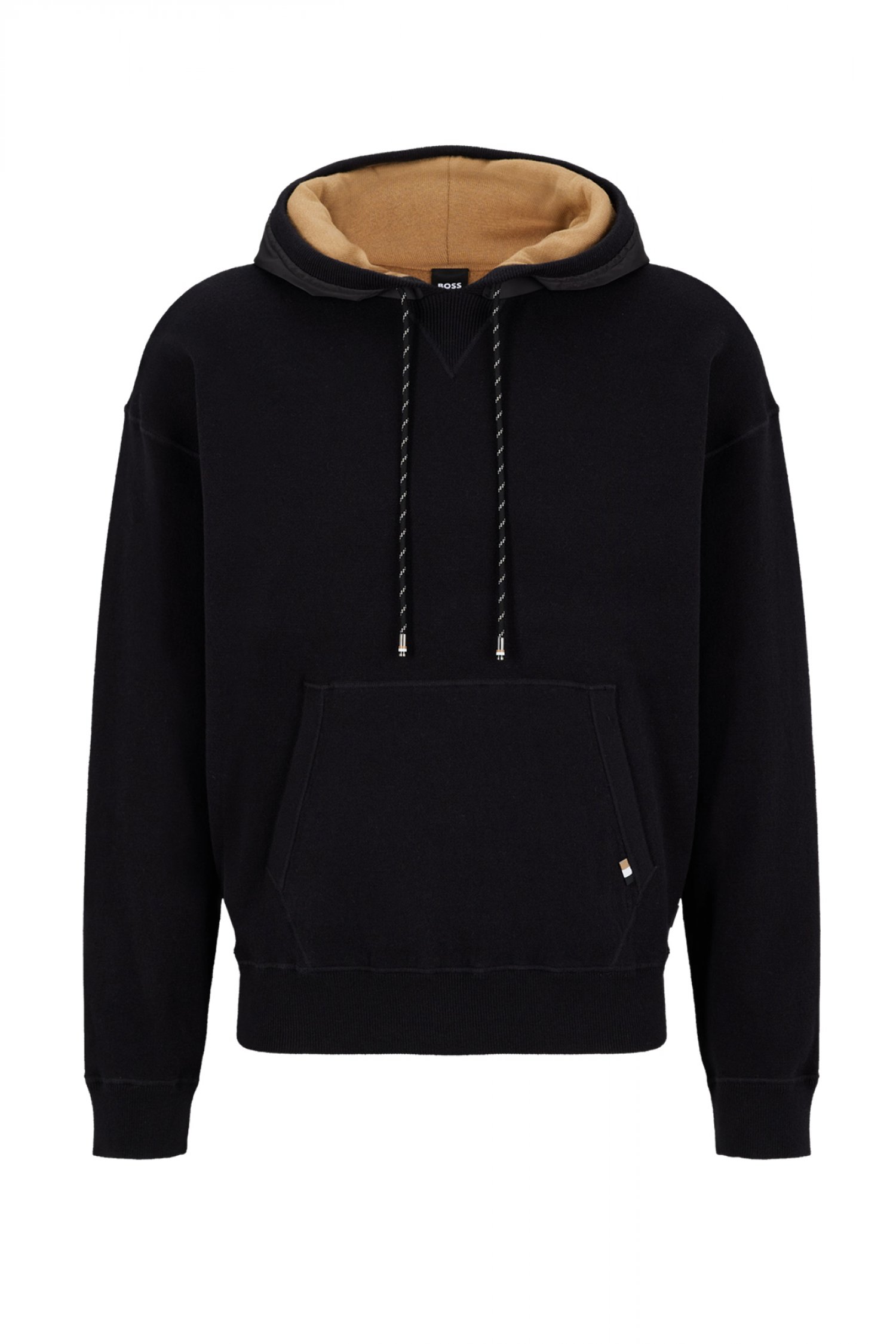 BOSS ΠΛΕΚΤΟ HOODIE LOPAOLO ΜΑΥΡΟ