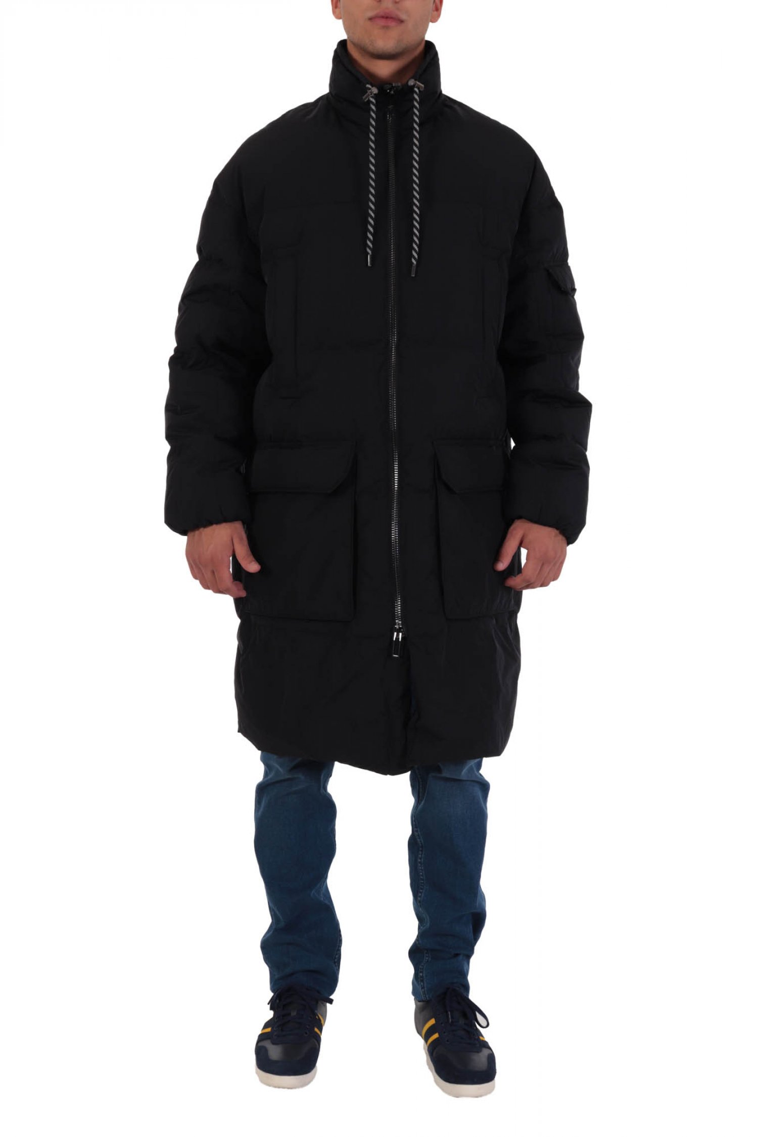 EMPORIO ARMANI ΜΠΟΥΦΑΝ JACKET ΜΑΚΡΥ ΜΠΛΕ