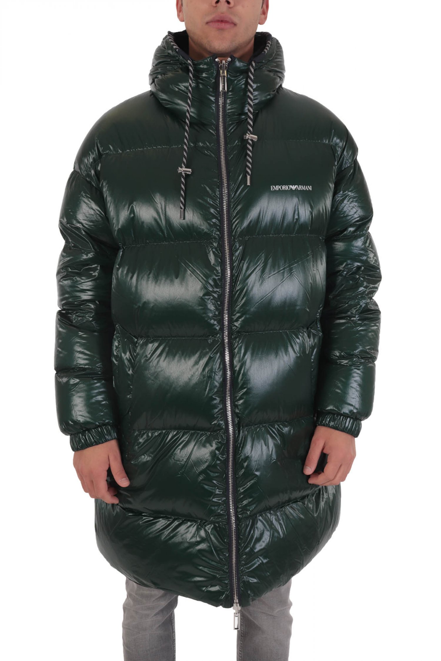 EMPORIO ARMANI ΜΠΟΥΦΑΝ ΦΟΥΣΚΩΤΟ REVERSIBLE ΚΟΥΚΟΥΛΑ ΜΠΛΕ-ΠΡΑΣΙΝΟ