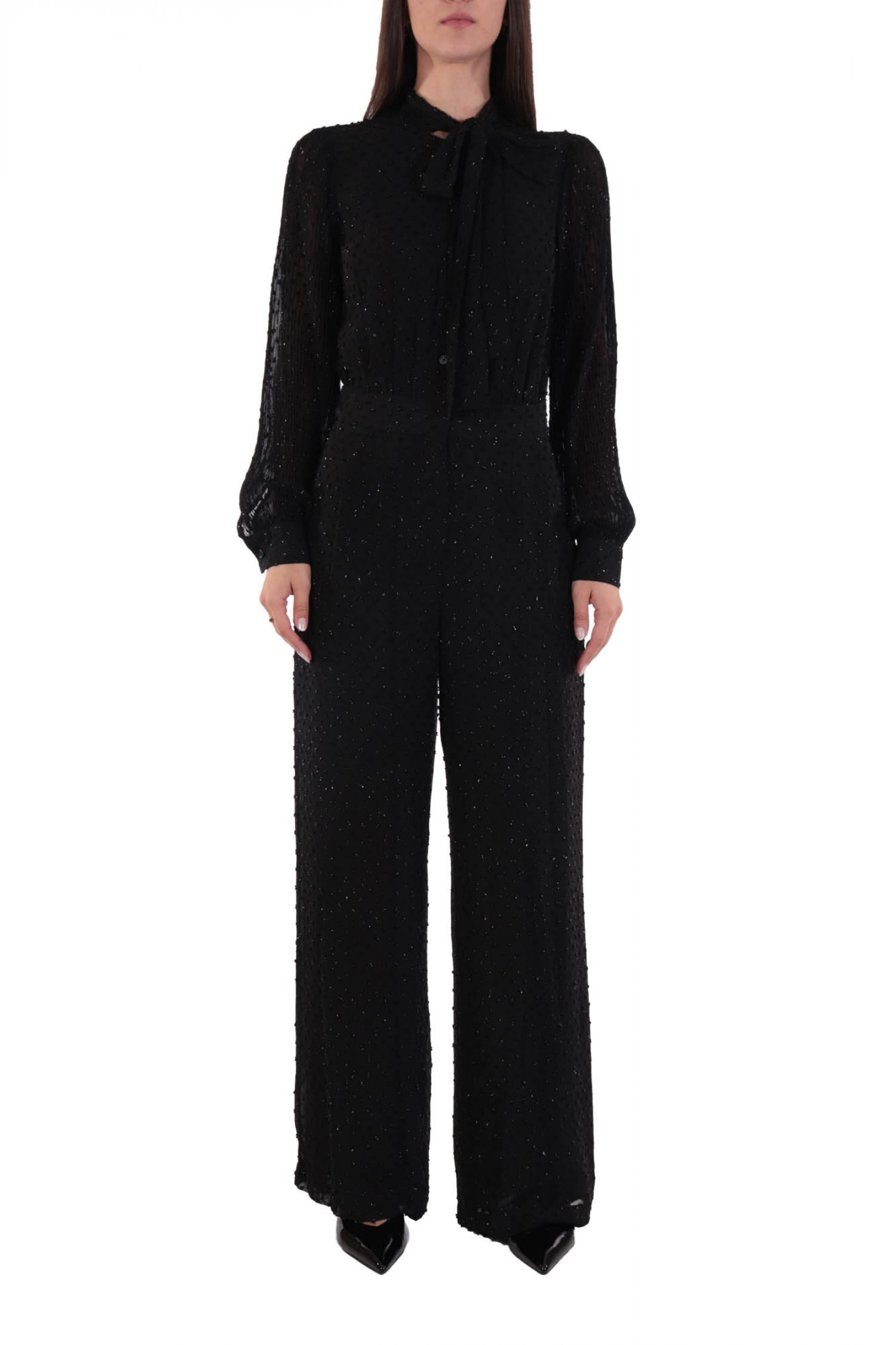 MICHAEL KORS ΟΛΟΣΩΜΗ ΦΟΡΜΑ ΔΕΣΙΜΟ ΛΑΙΜΟ ΠΛΙΣΕ ΜΑΝΙΚΙ ΜΕΤΑΛΙΖΕ ΛΕΠΤΟΜΕΡΕΙΕΣ ΜΑΥΡΟ