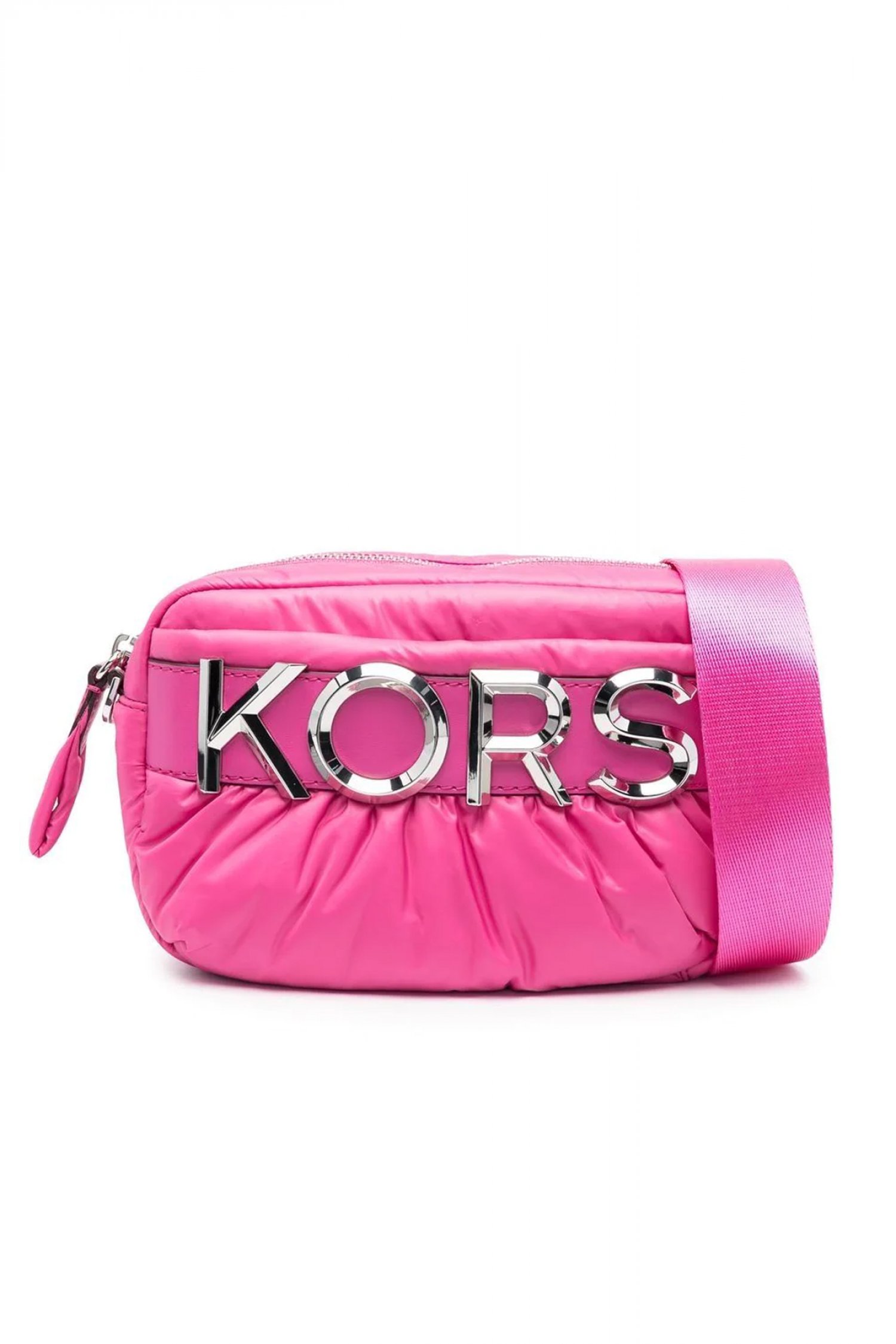 MICHAEL KORS ΤΣΑΝΤΑΚΙ CROSSBODY/ΩΜΟΥ LEONIE LOGO ΦΟΥΞΙΑ