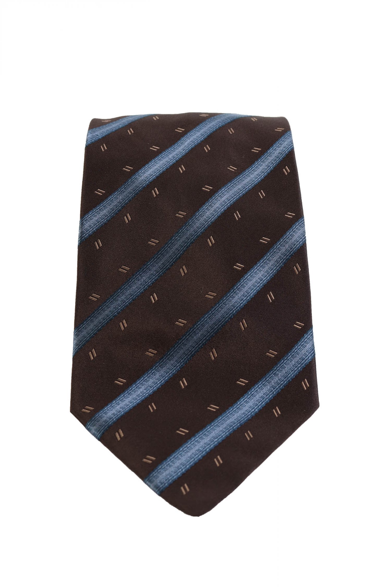 ARMANI COLLEZIONI ARMANI COLLEZIONI ΓΡΑΒΑΤΑ 9,5CM ΜΙΚΡΟΣΧΕΔΙΟ ΡΙΓΕ ΣΙΕΛ-ΚΑΦΕ