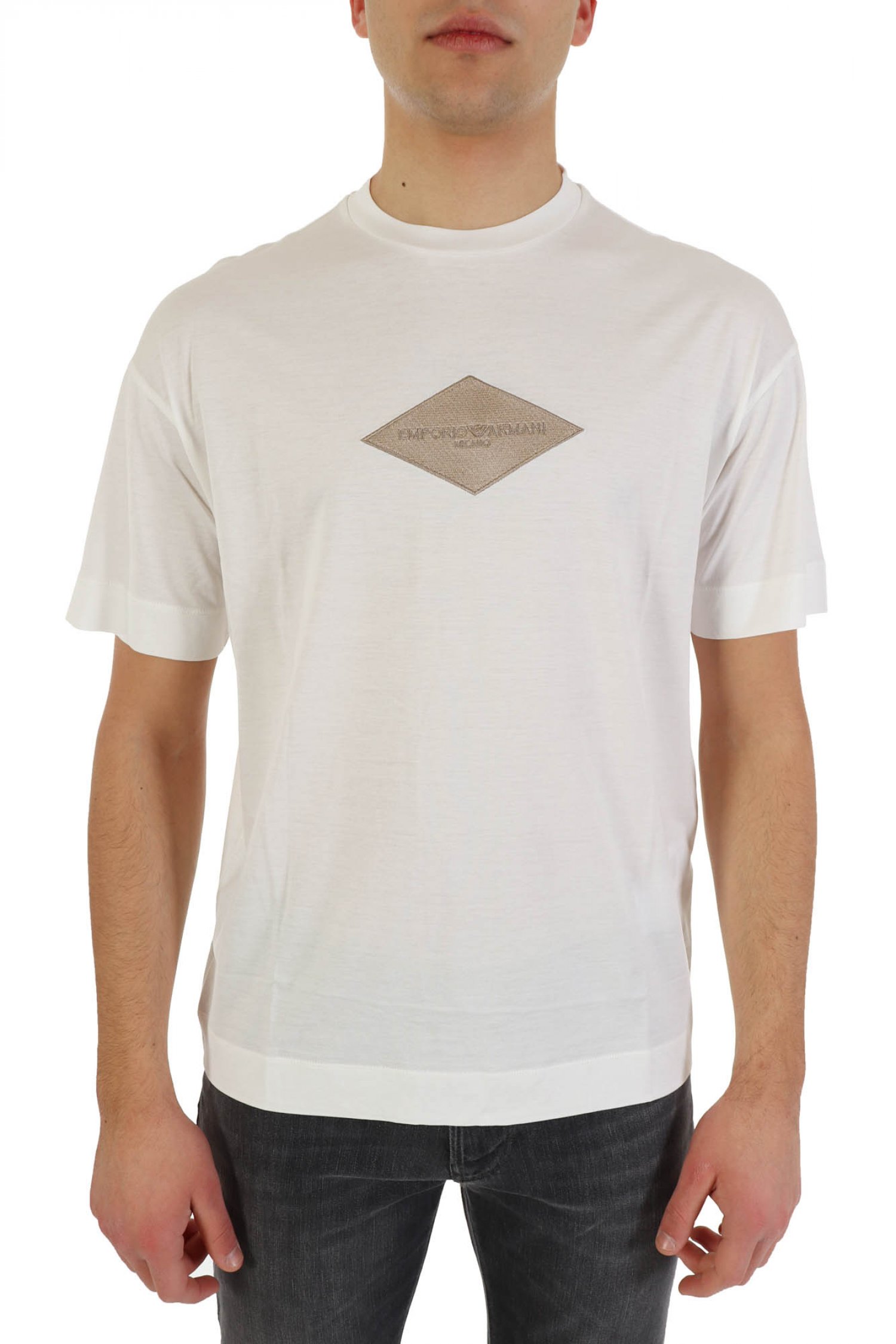 EMPORIO ARMANI T-SHIRT LOGO ΛΕΥΚΟ