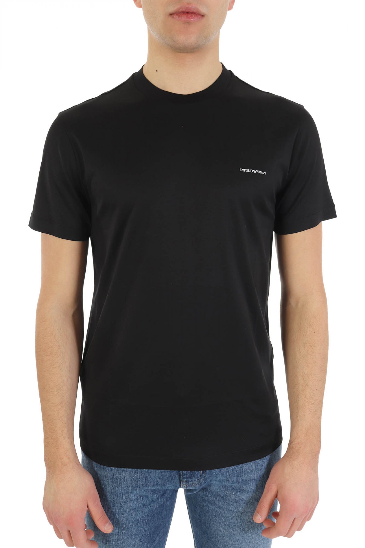 EMPORIO ARMANI T-SHIRT LOGO ΜΑΥΡΟ