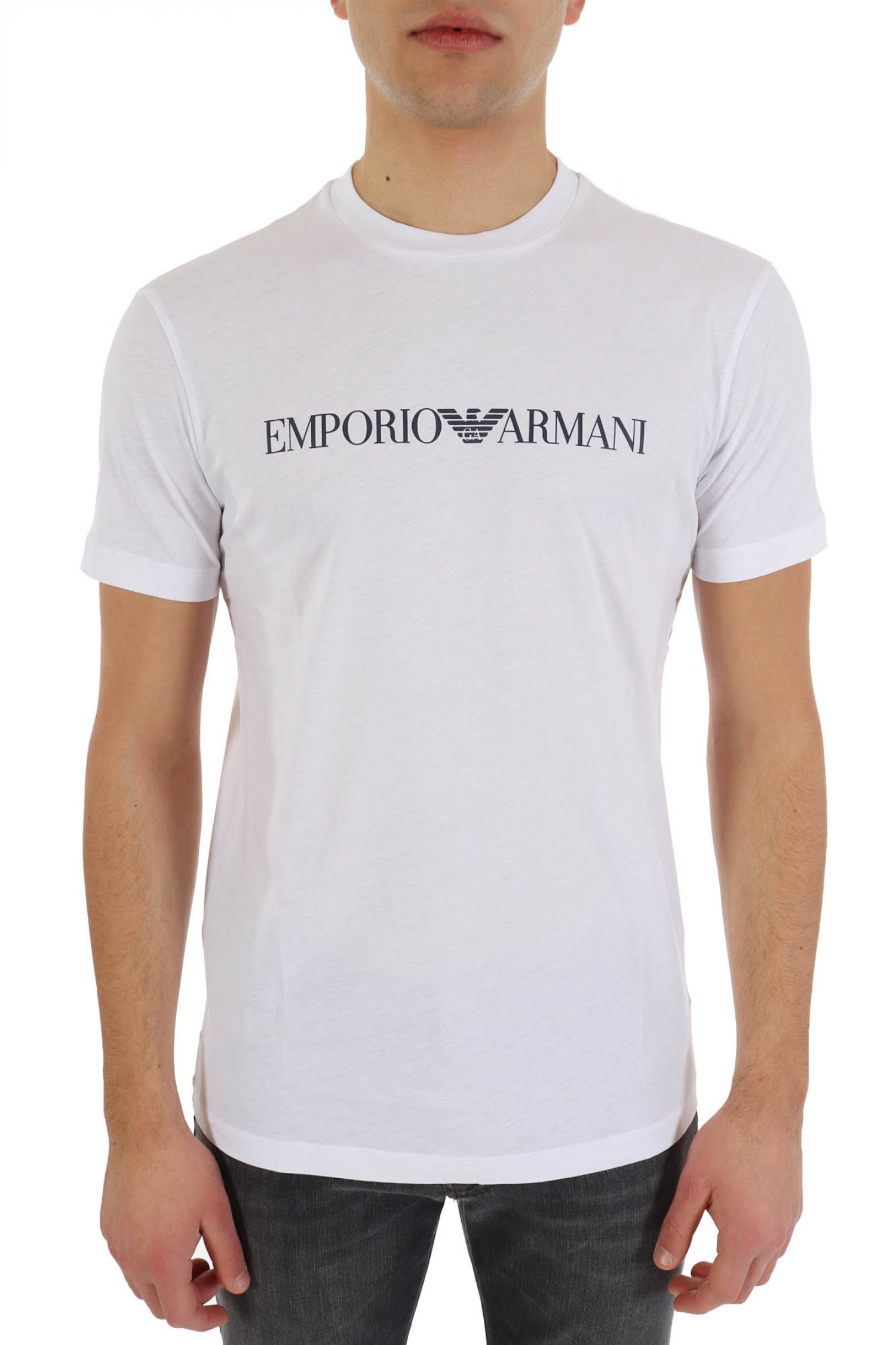EMPORIO ARMANI T-SHIRT LOGO ΛΕΥΚΟ