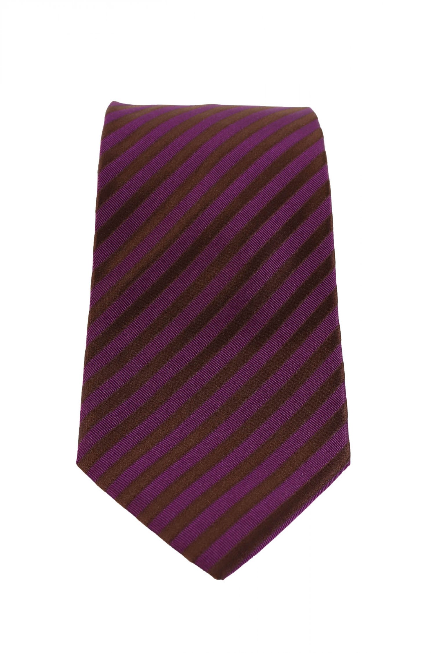 BOSS ΓΡΑΒΑΤΑ 9CM ΡΙΓΕ ΚΑΦΕ-ΜΩΒ