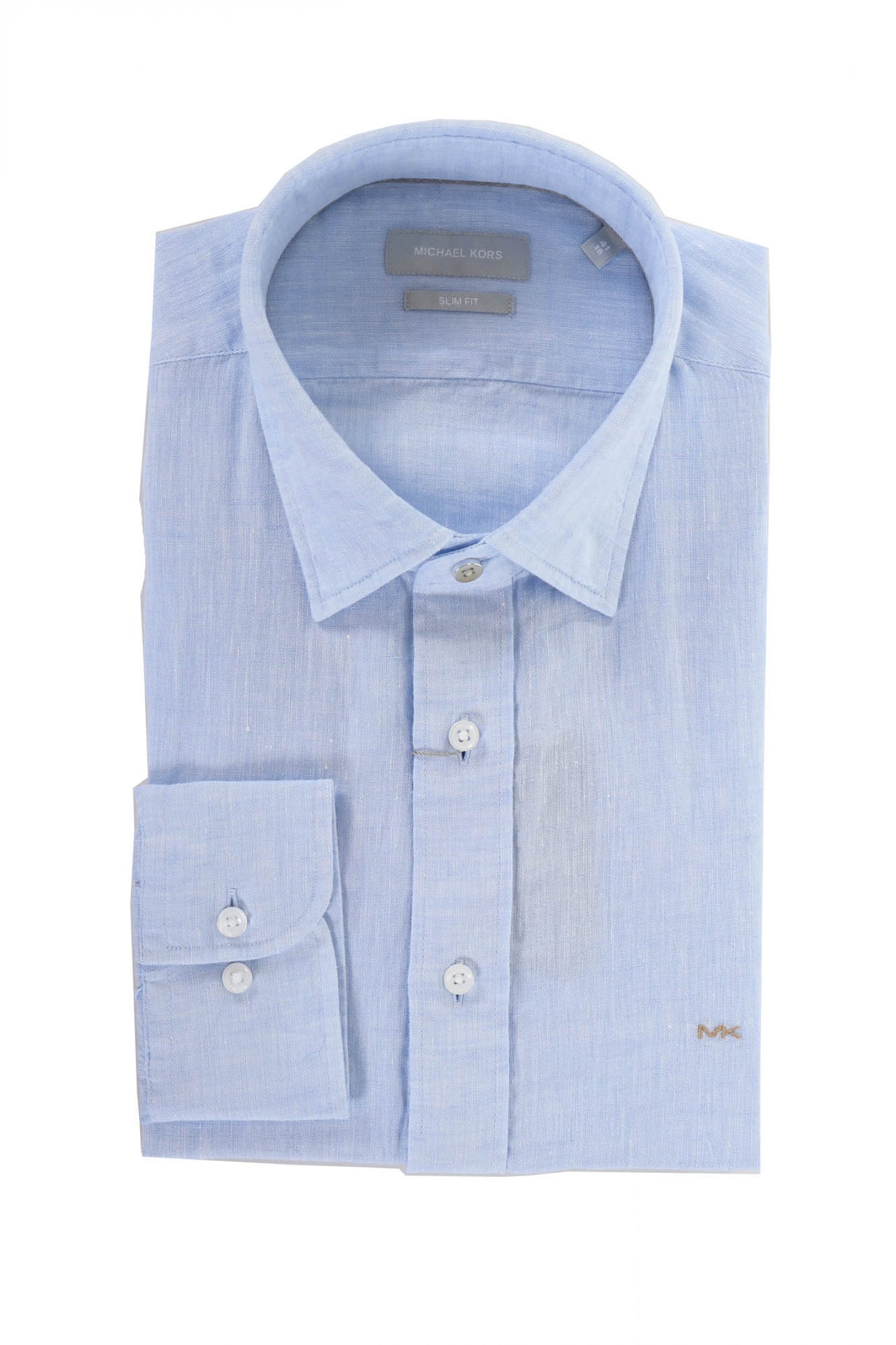 MICHAEL KORS ΠΟΥΚΑΜΙΣΟ SLIM FIT ΛΙΝΟ ΣΙΕΛ