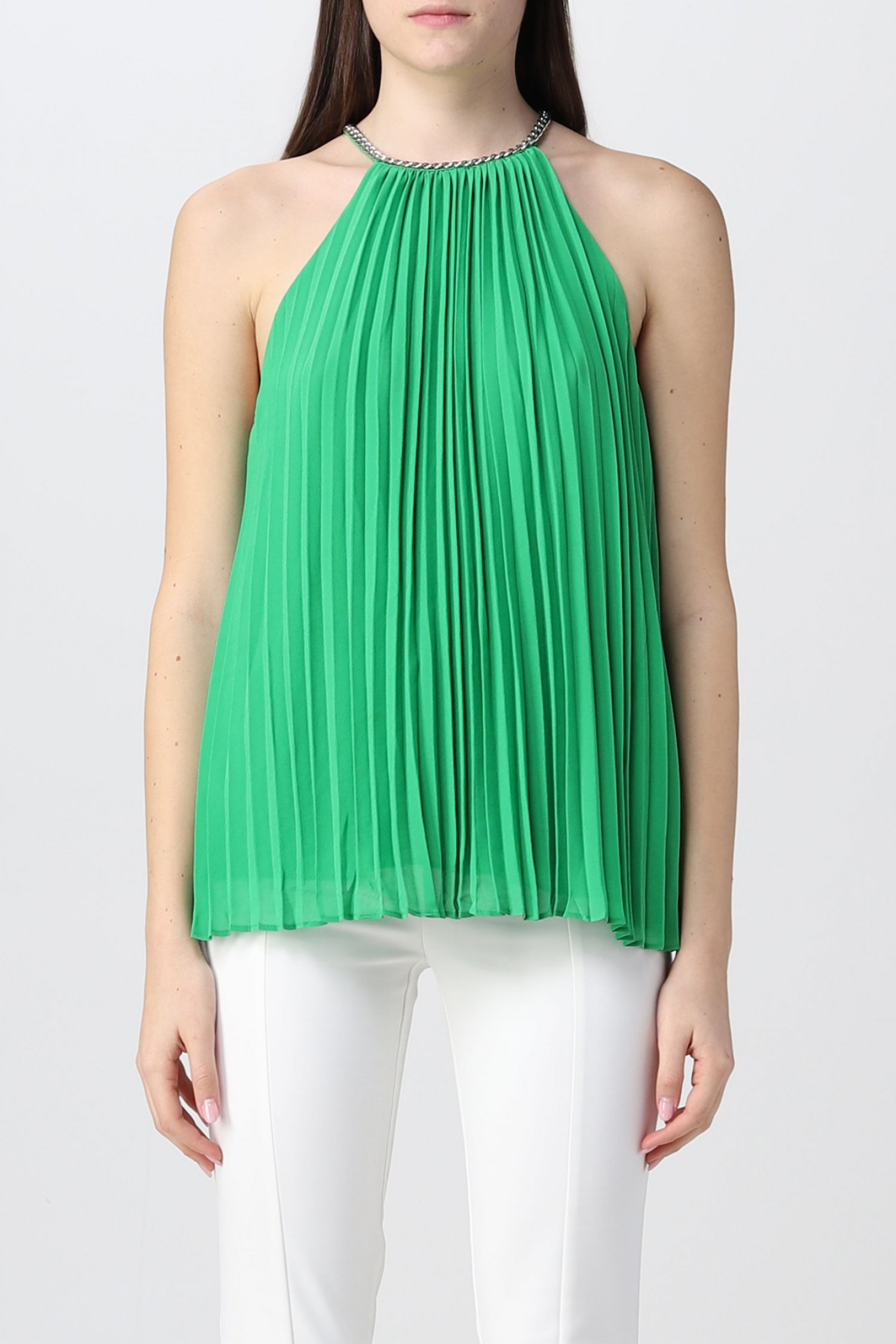 MICHAEL KORS TOP ΠΑΡΤΟΙ ΩΜΟΙ ΑΛΥΣΙΔΑ ΠΛΙΣΕ ΠΡΑΣΙΝΟ