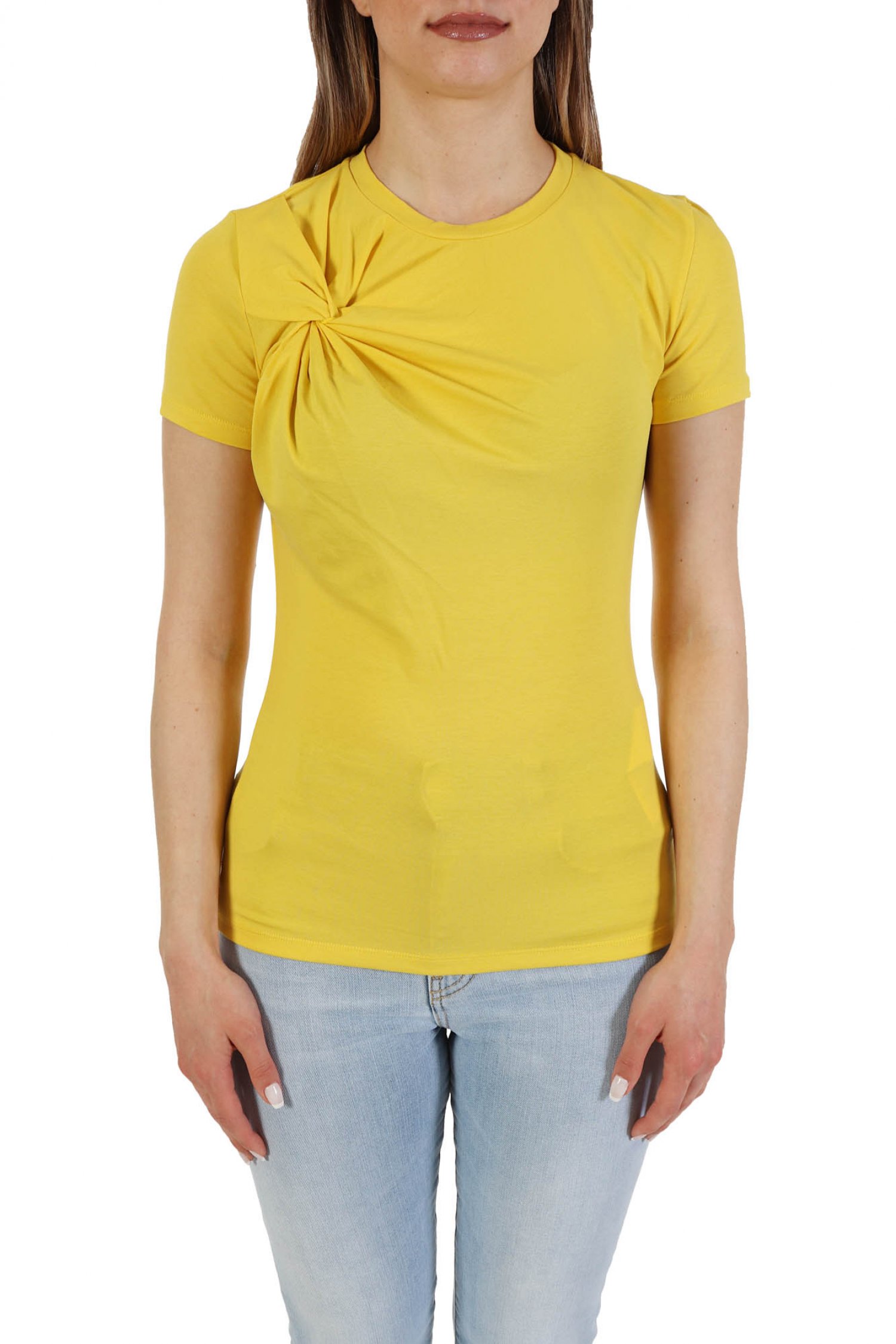 MARELLA T-SHIRT BAMBY ΛΑΙΜΟΚΟΨΗ ΚΟΜΠΟΣ ΚΙΤΡΙΝΟ