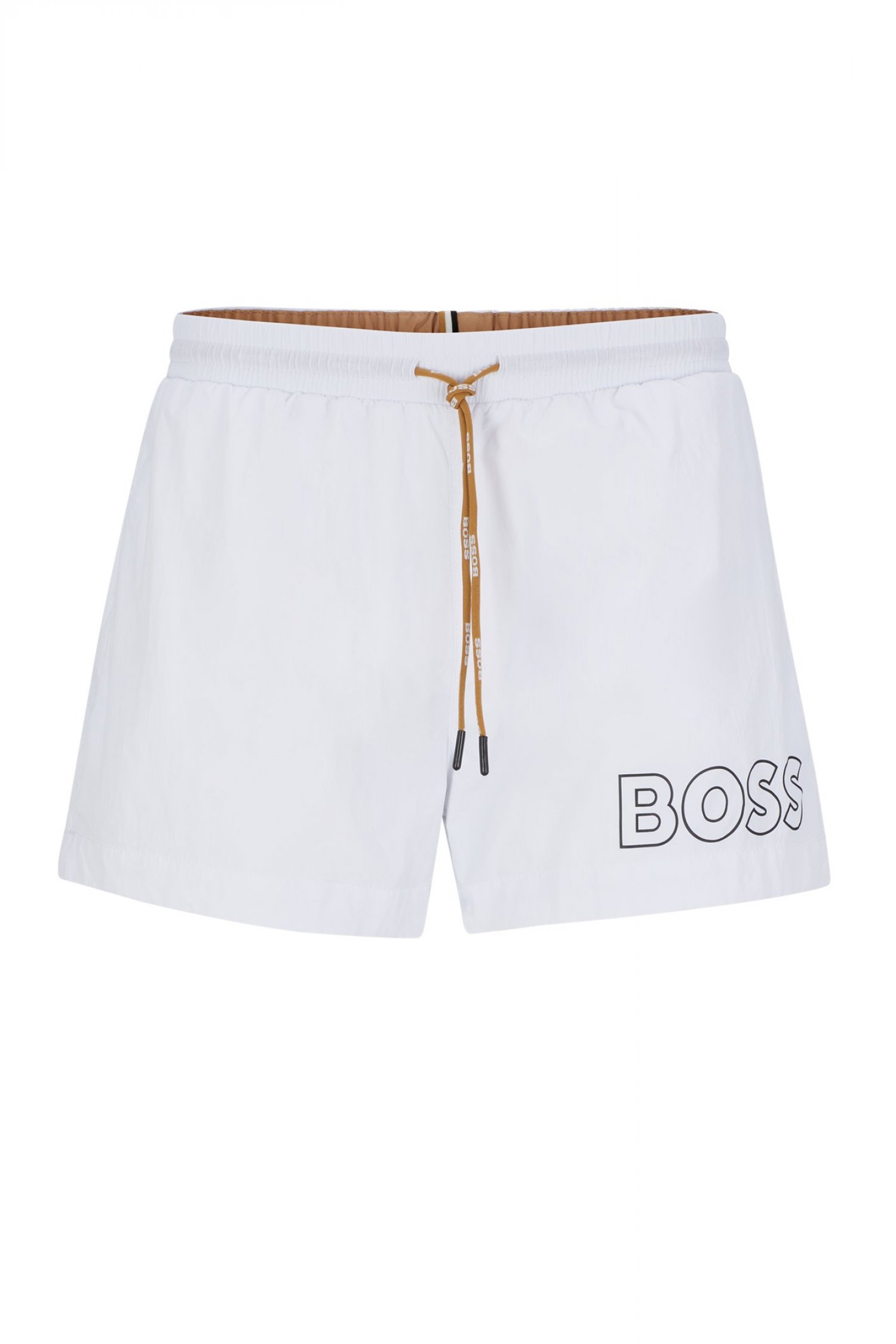BOSS BEACHWEAR ΜΑΓΙΩ MOONEYE QUICK DRY ΛΕΥΚΟ