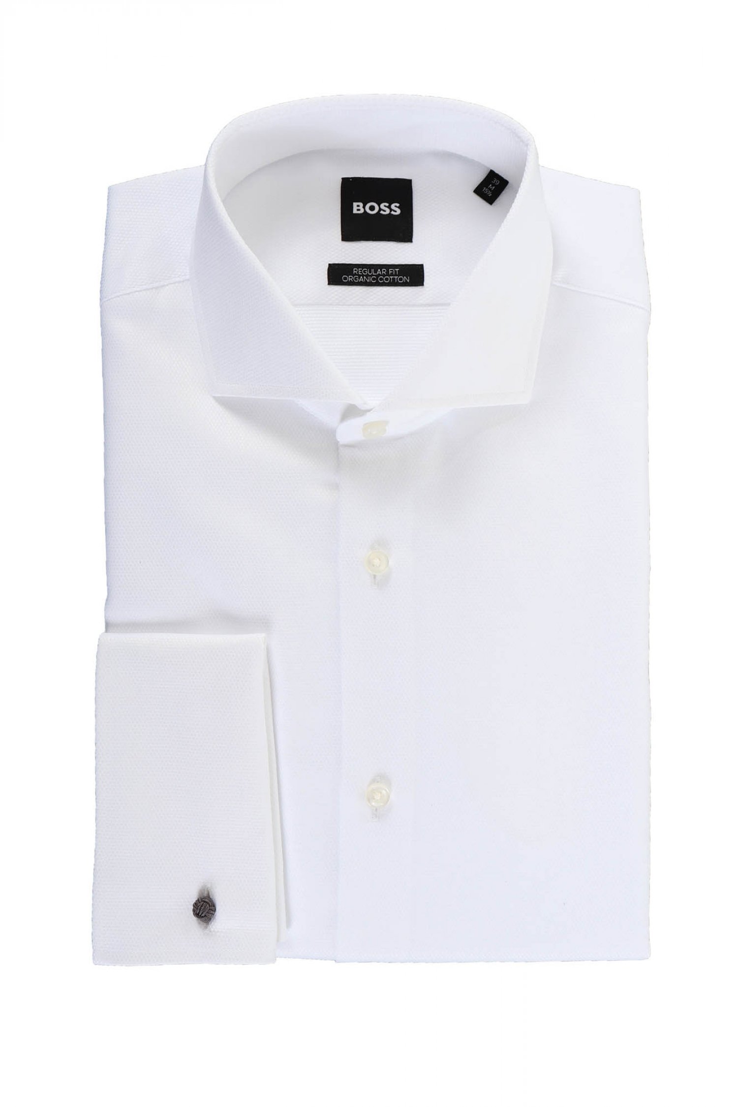 BOSS ΠΟΥΚΑΜΙΣΟ ΜΙΚΡΟΣΧΕΔΙΟ REGULAR FIT ORGANIC COTTON H-JOE-SPREAD-DC-214 ΛΕΥΚΟ