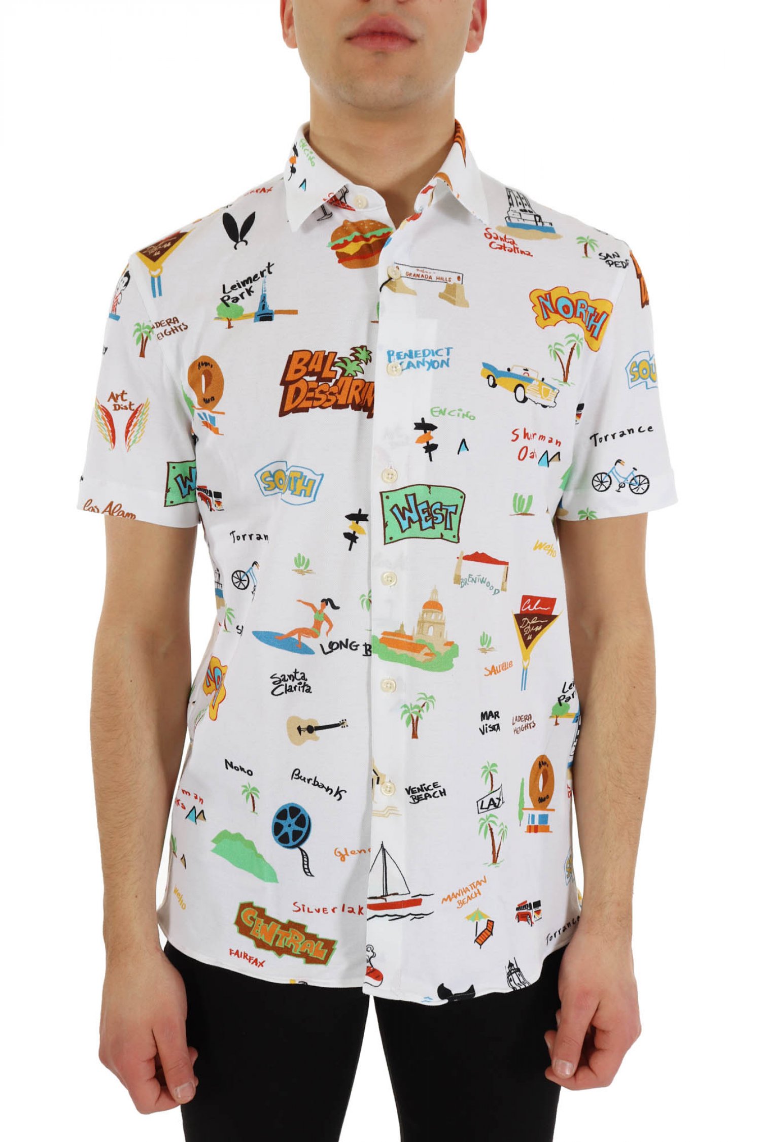 BALDESSARINI ΠΟΥΚΑΜΙΣΟ ΚΟΝΤΟΜΑΝΙΚΟ BLD-BILLY MULTI ΛΕΥΚΟ