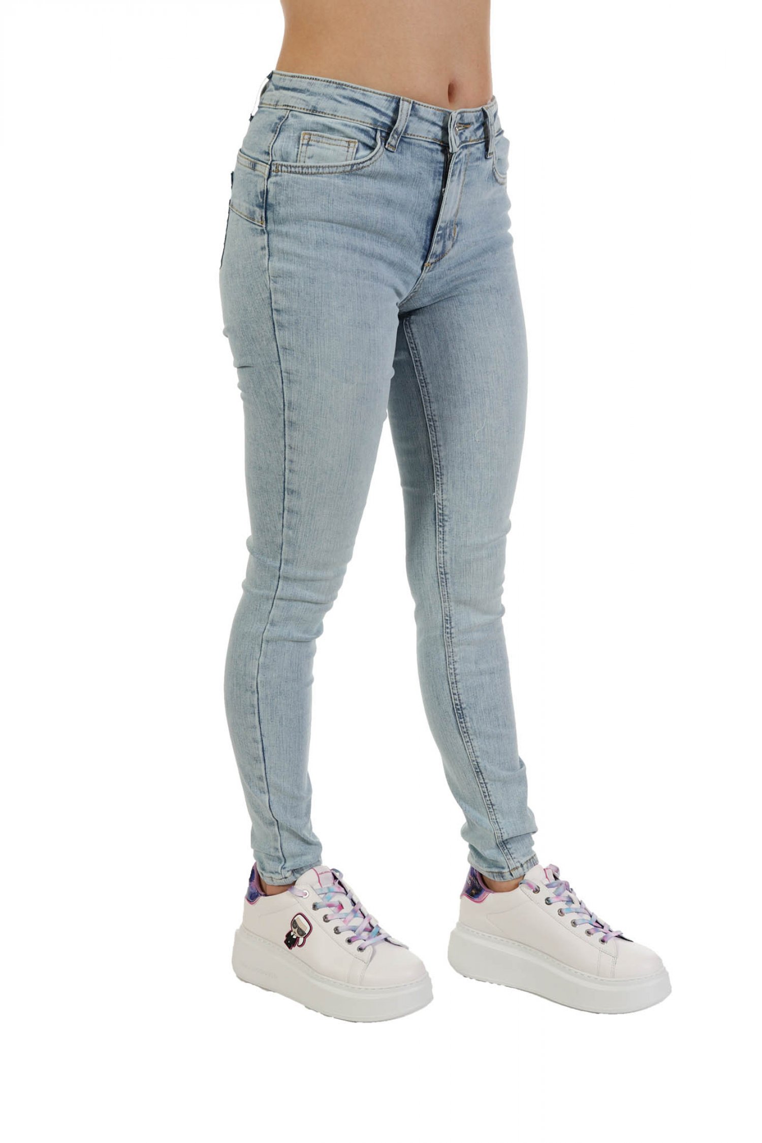 LIU -JO ΠΑΝΤΕΛΟΝΙ JEANS DIVINE BOTTOM UP SKINNY ΓΑΛΑΖΙΟ